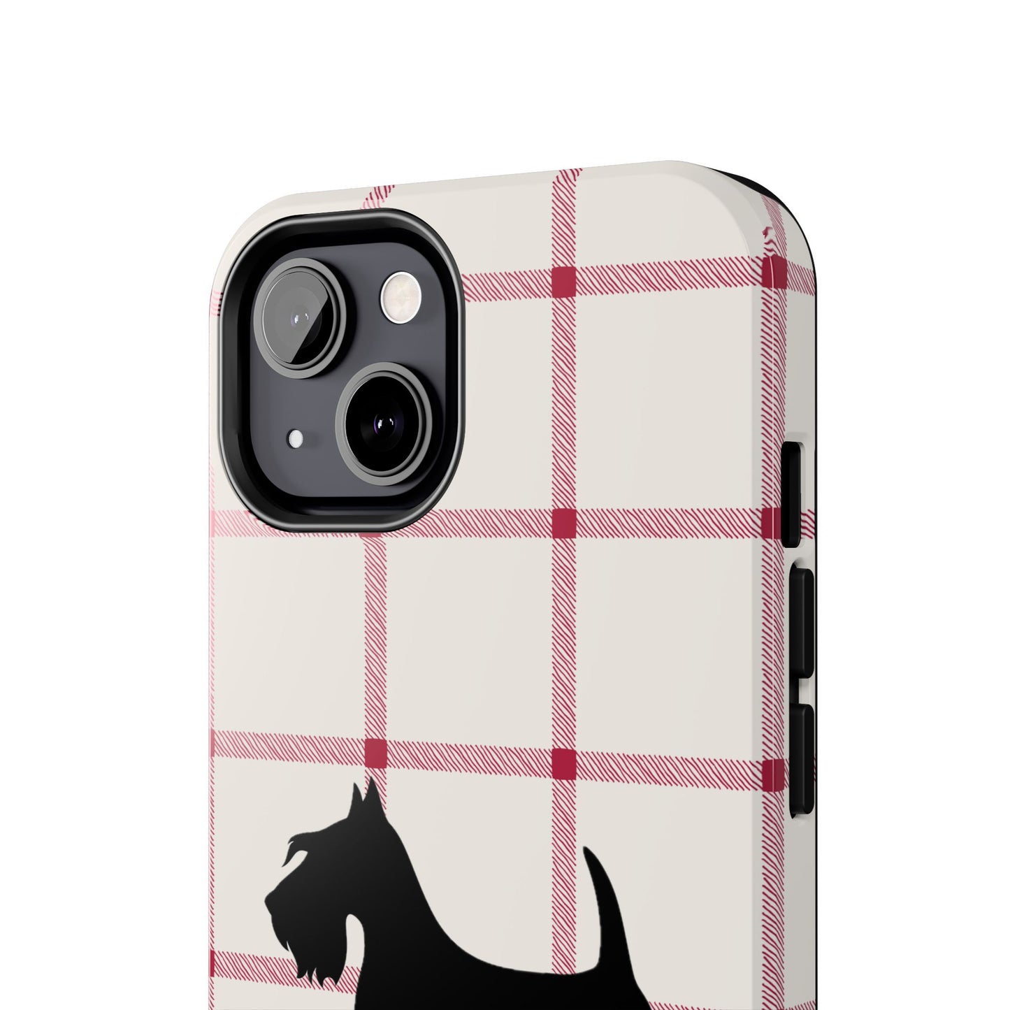 Scottish Terrier Phone Case, Tough Cases, Scottie Dog Phone Cover, Gift for Dog Lovers, Plaid Design