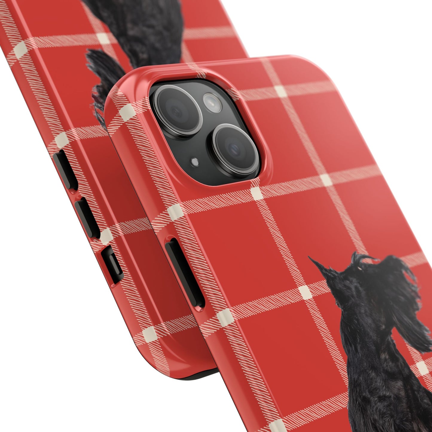 Scottish Terrier Phone Case, Tough Cases, Scottie Dog Phone Cover, Gift for Dog Lovers, Plaid Design