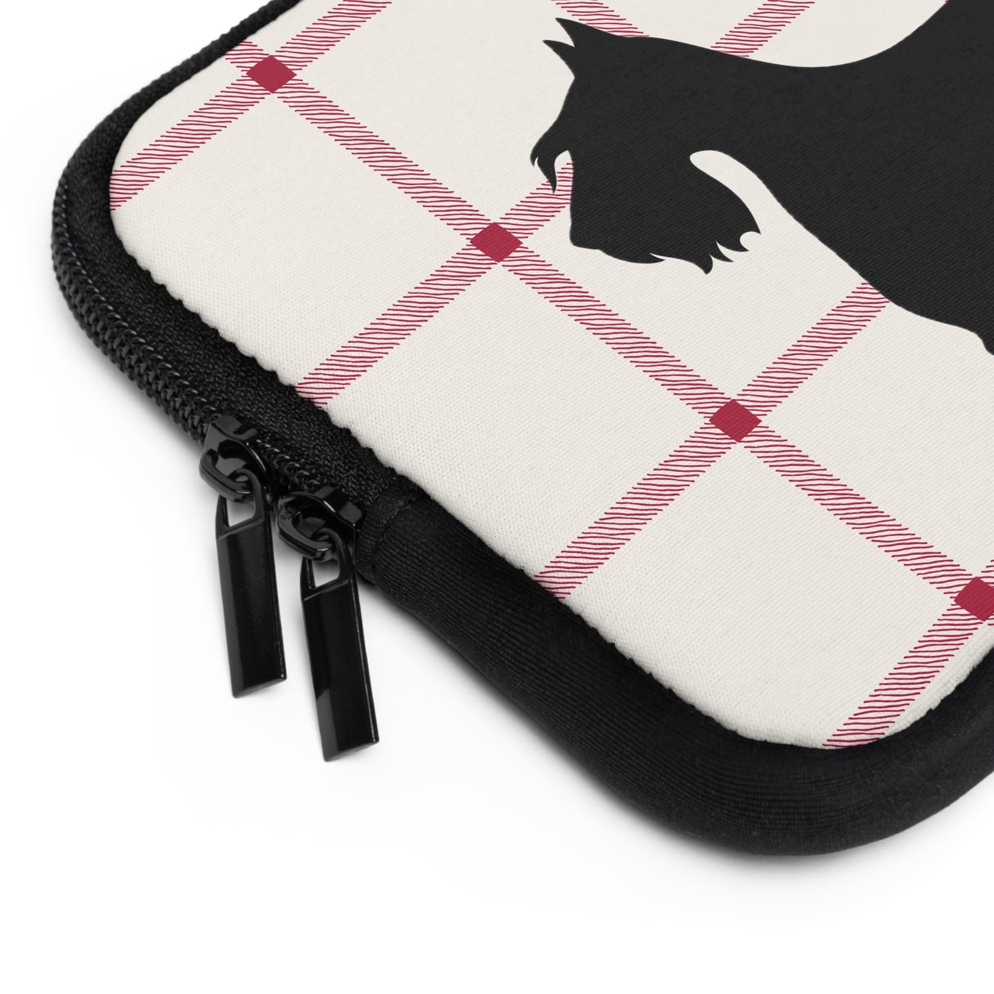 Laptop Sleeve Plaid Scottish Terrier