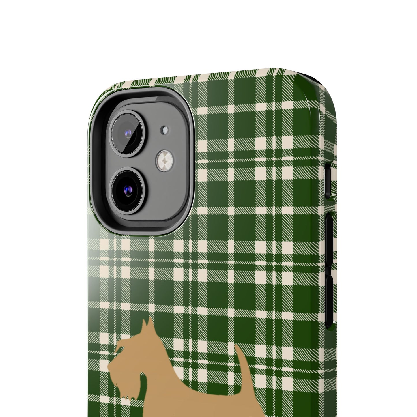 Scottish Terrier Phone Case, Tough Cases, Scottie Dog Phone Cover, Gift for Dog Lovers, Plaid Design