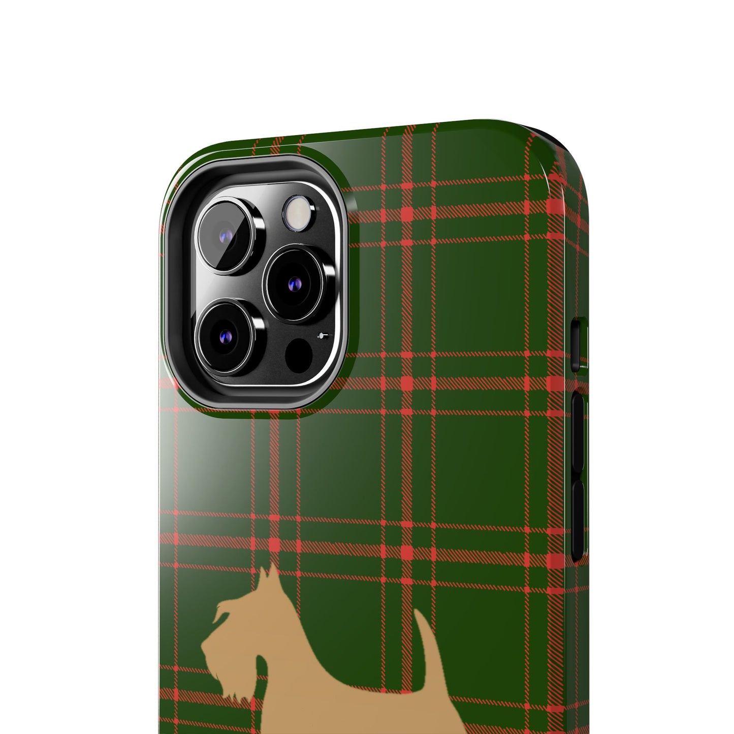 Scottish Terrier Phone Case, Tough Cases, Scottie Dog Phone Cover, Gift for Dog Lovers, Plaid Design