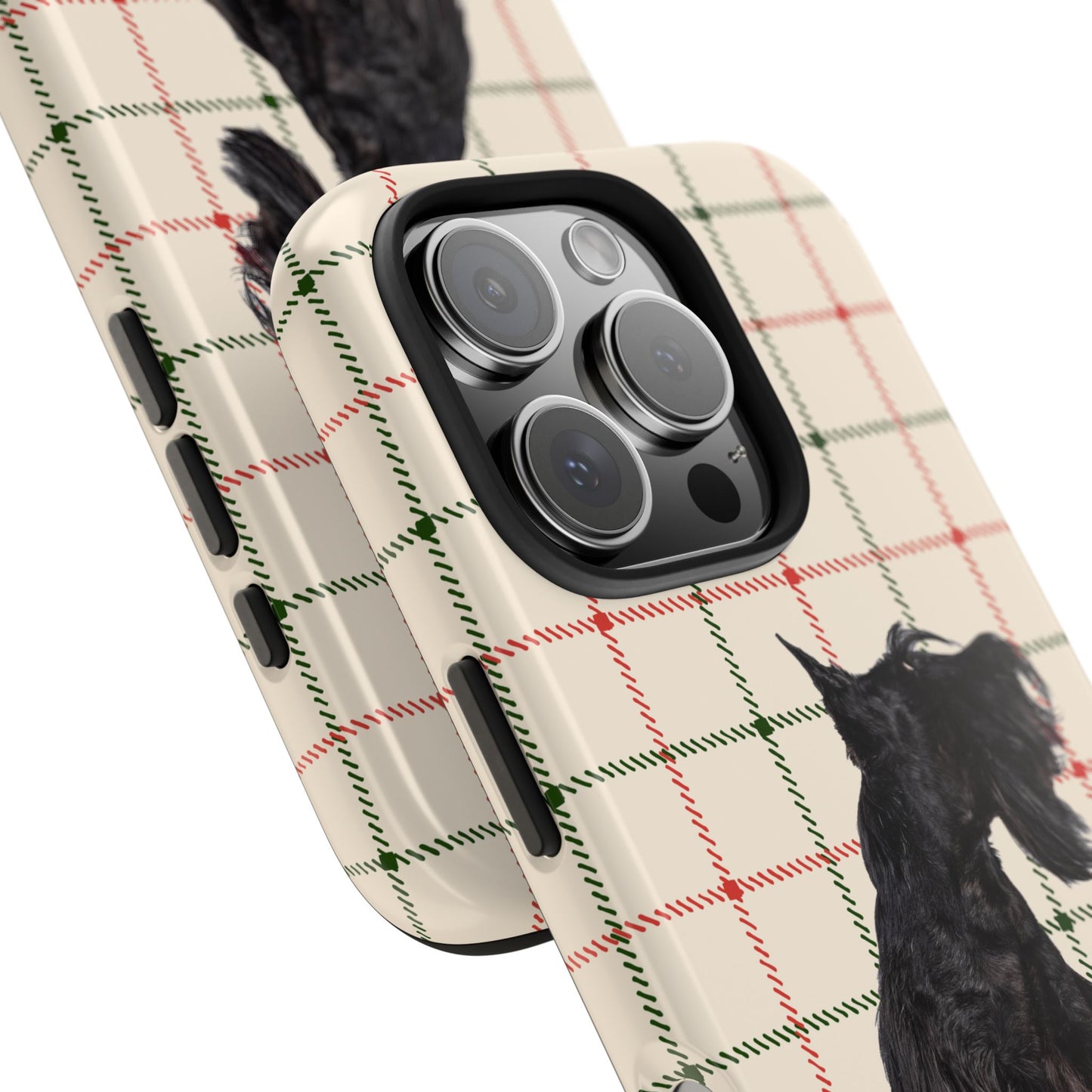 Scottish Terrier Phone Case, Tough Cases, Scottie Dog Phone Cover, Gift for Dog Lovers, Plaid Design
