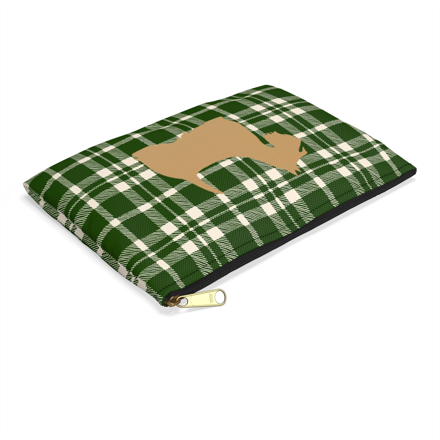 Scottish Terrier Accessory Pouch, Pet Lover Gift, Dog Travel Bag, Stylish Makeup Case, Plaid Organizer