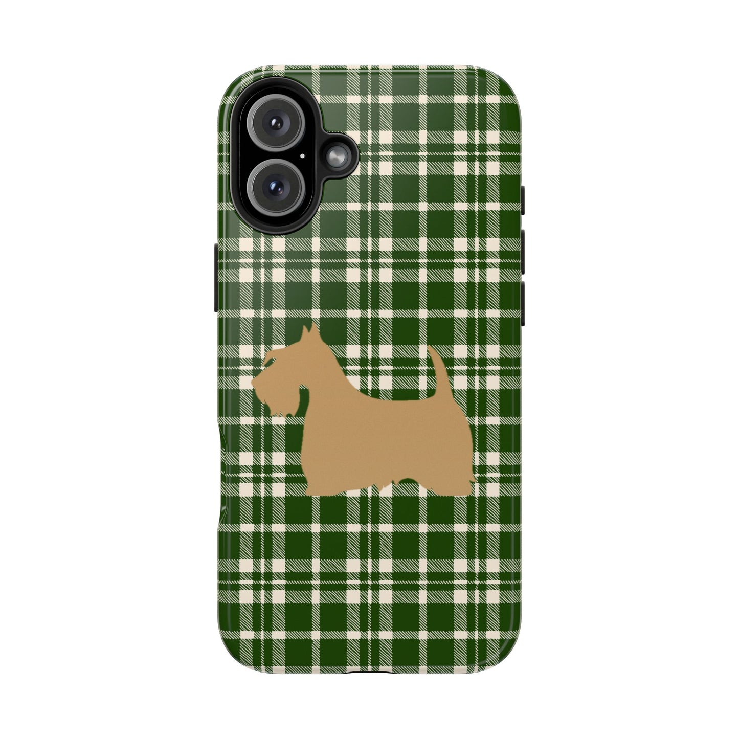 Scottish Terrier Phone Case, Tough Cases, Scottie Dog Phone Cover, Gift for Dog Lovers, Plaid Design