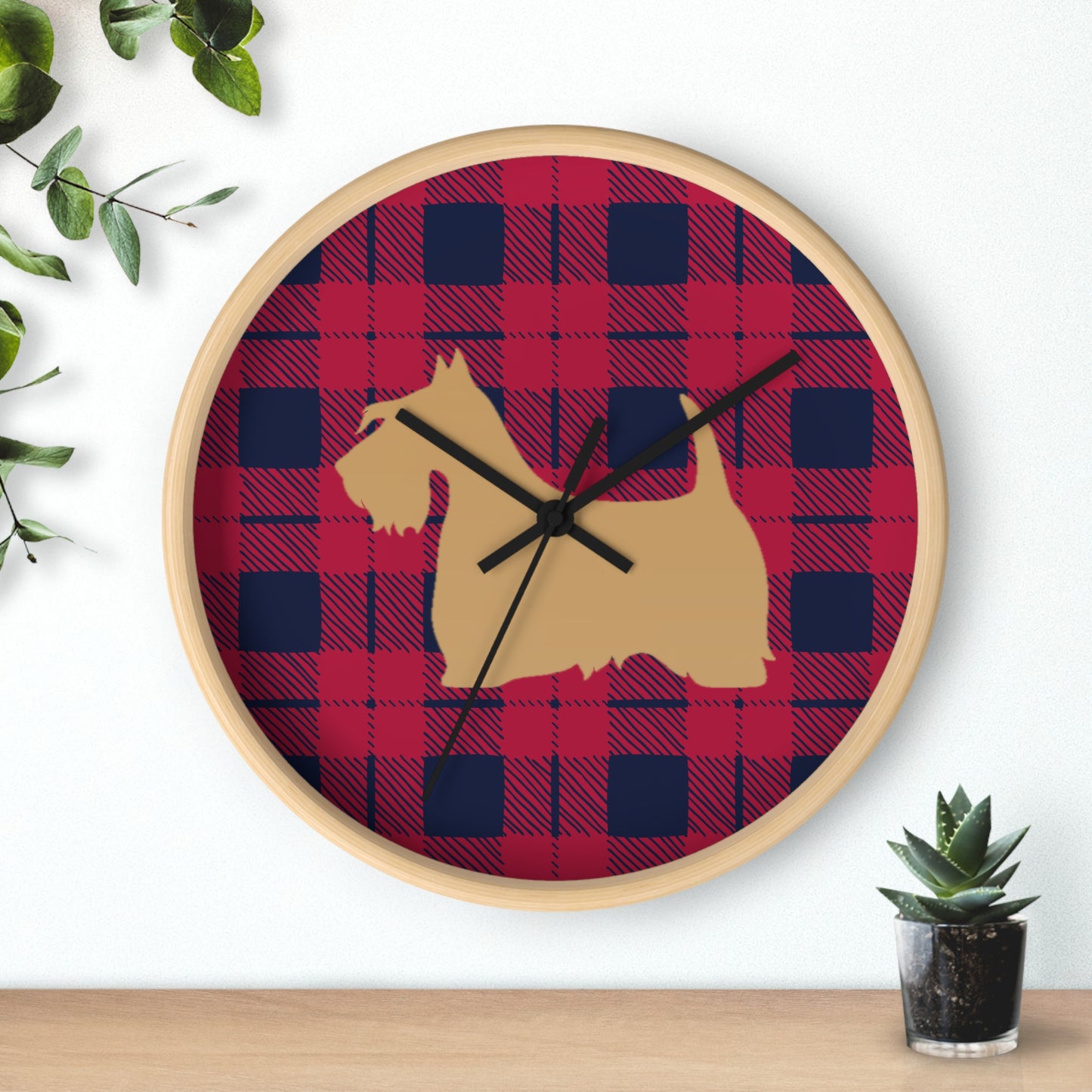 Scottish Terrier Wall Clock, Pet Lover Gift, Home Decor, Office Decor, Scottish Terrier Decor, Unique Wall Timepiece