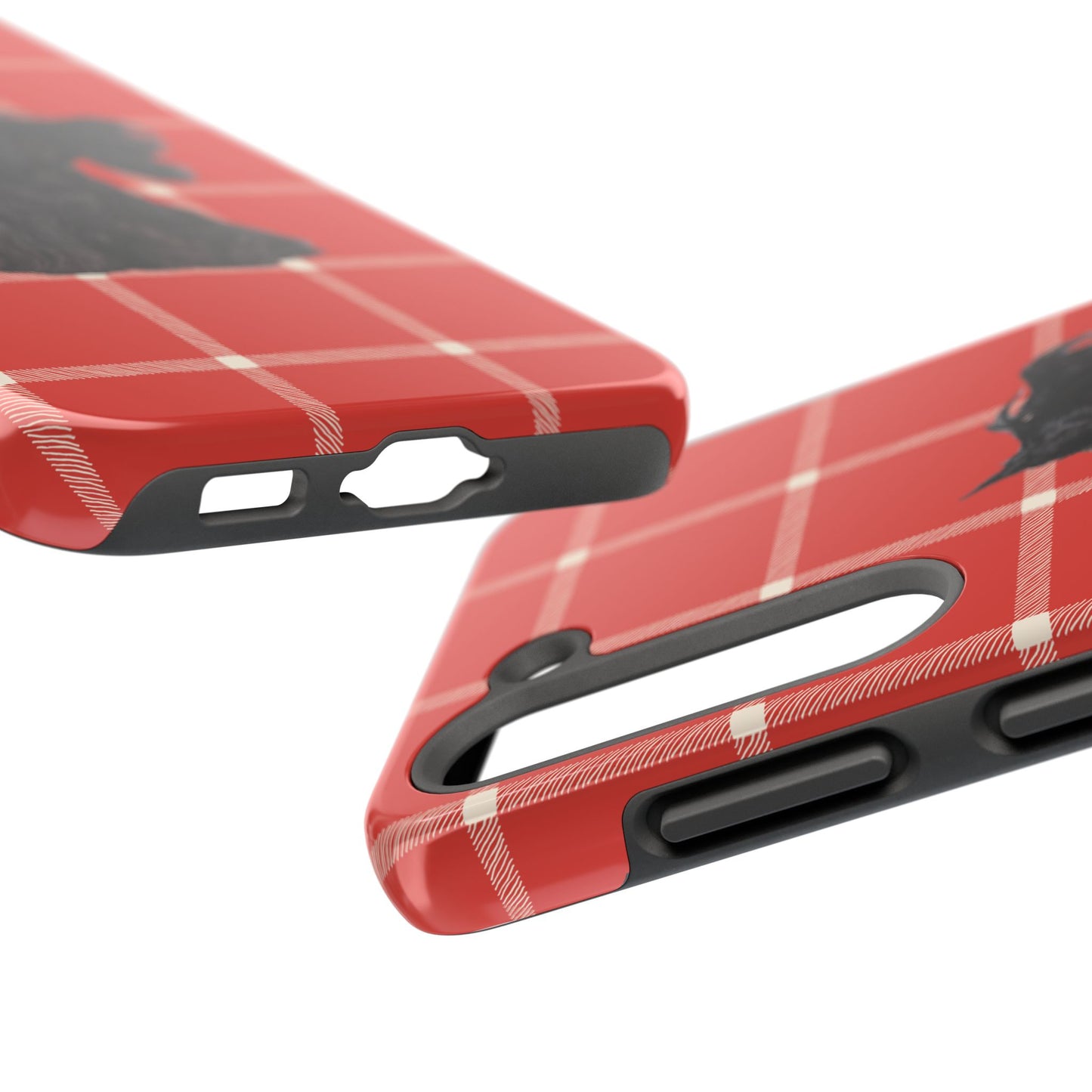 Scottish Terrier Phone Case, Tough Cases, Scottie Dog Phone Cover, Gift for Dog Lovers, Plaid Design