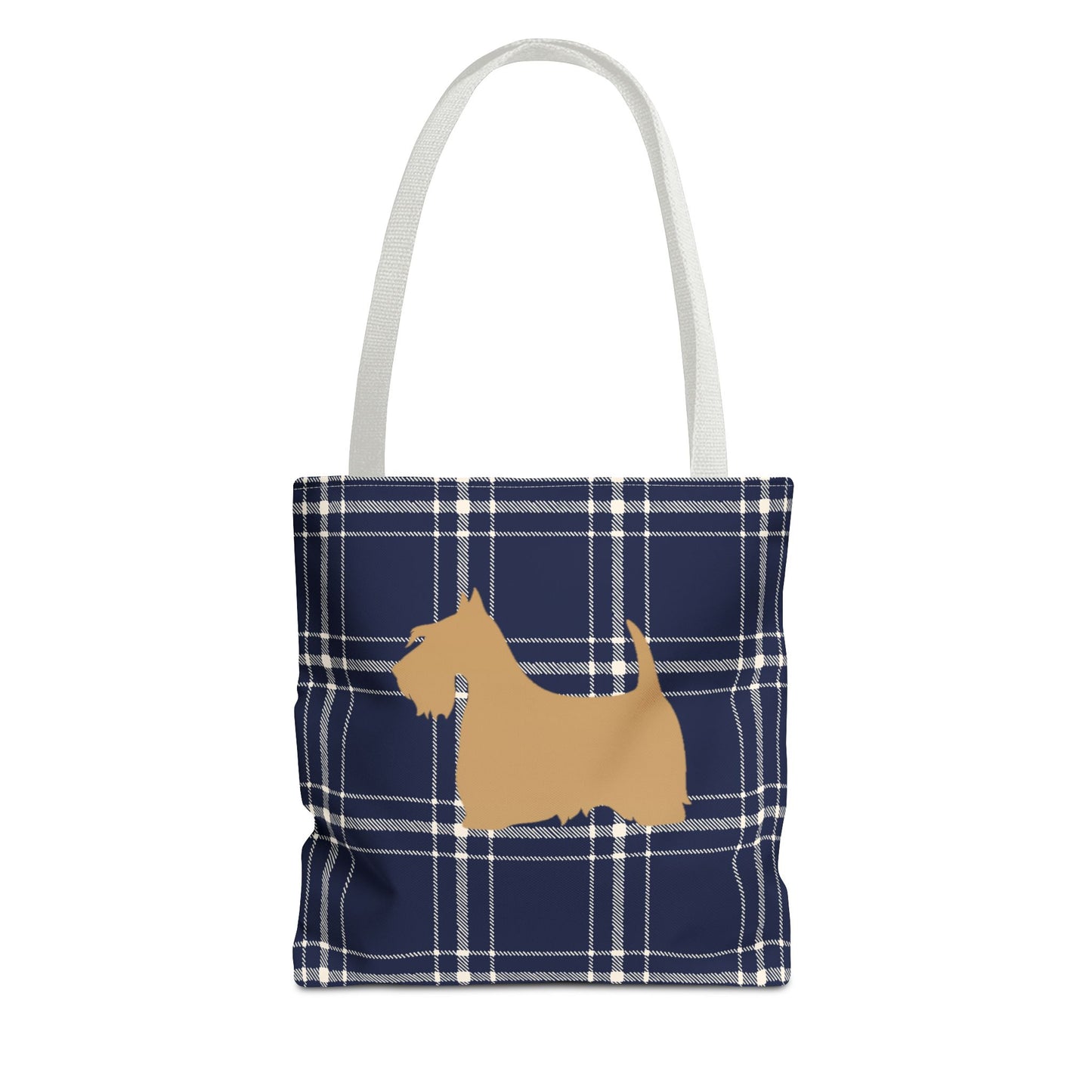 Plaid Scottish Terrier Tote Bag, Stylish Carryall for Pet Lovers, Perfect for Shopping, Beach Days, Teachers, Gifts, All-Occasion Bag