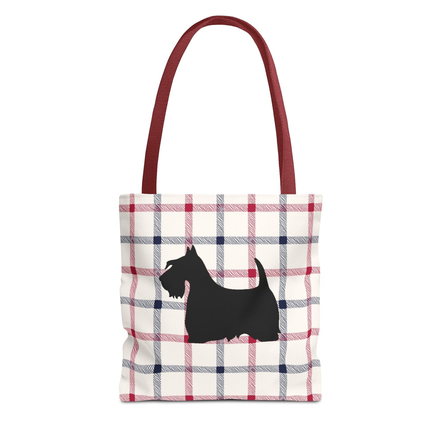 Plaid Scottish Terrier Tote Bag, Stylish Carryall for Pet Lovers, Perfect for Shopping, Beach Days, Teachers, Gifts, All-Occasion Bag