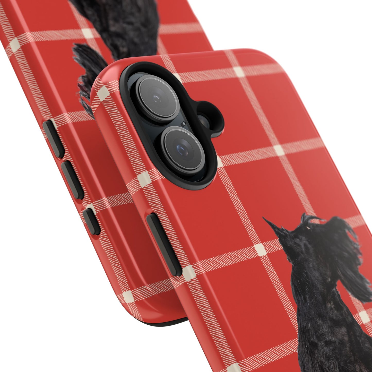 Scottish Terrier Phone Case, Tough Cases, Scottie Dog Phone Cover, Gift for Dog Lovers, Plaid Design