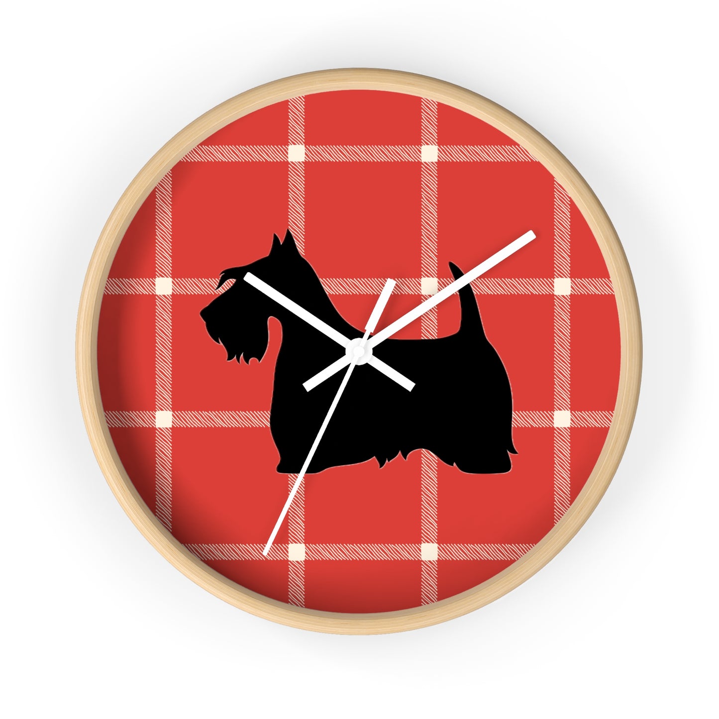 Scottish Terrier Wall Clock, Pet Lover Gift, Home Decor, Office Decor, Scottish Terrier Decor, Unique Wall Timepiece