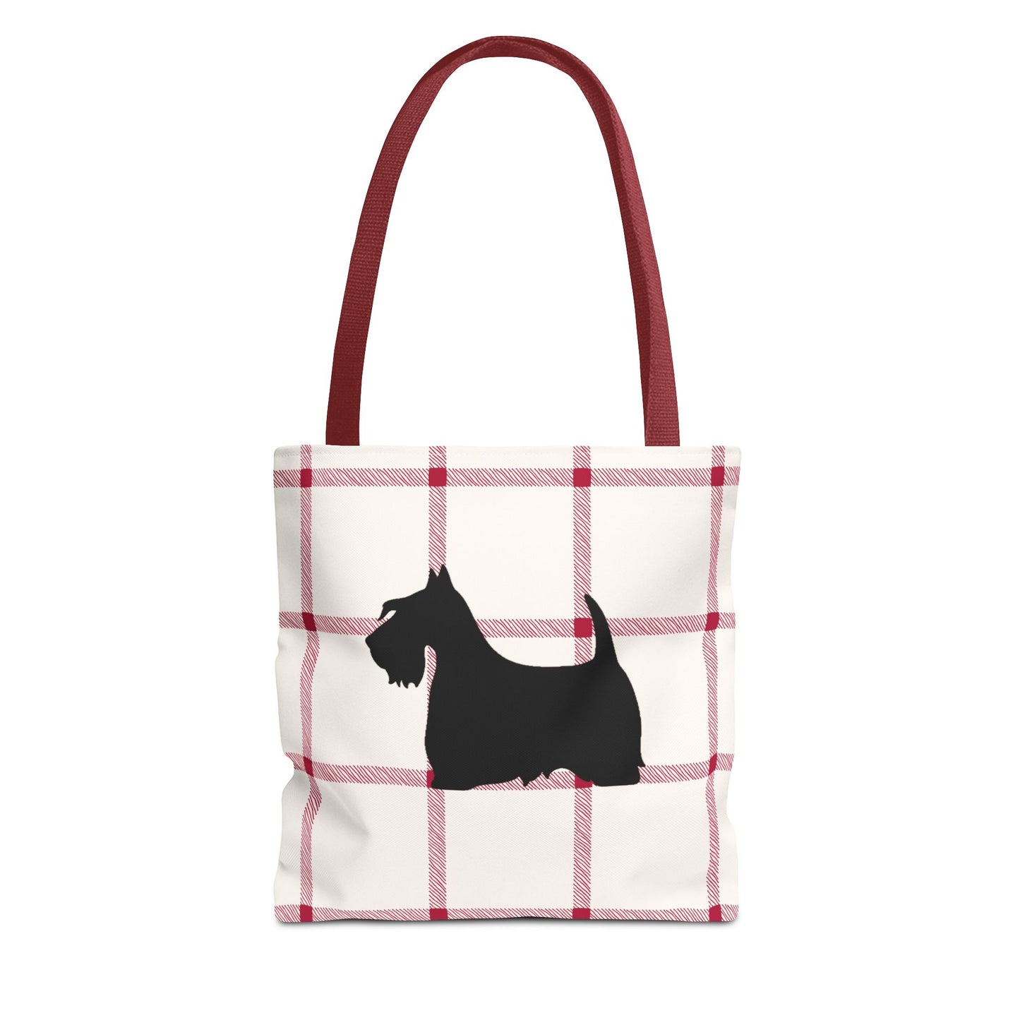 Plaid Scottish Terrier Tote Bag, Stylish Carryall for Pet Lovers, Perfect for Shopping, Beach Days, Teachers, Gifts, All-Occasion Bag