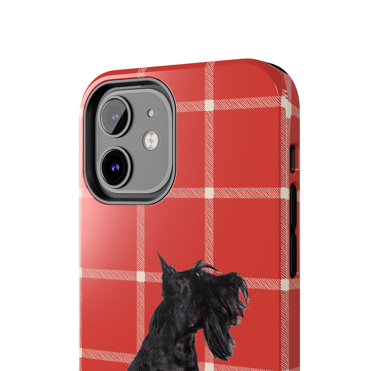 Scottish Terrier Phone Case, Tough Cases, Scottie Dog Phone Cover, Gift for Dog Lovers, Plaid Design