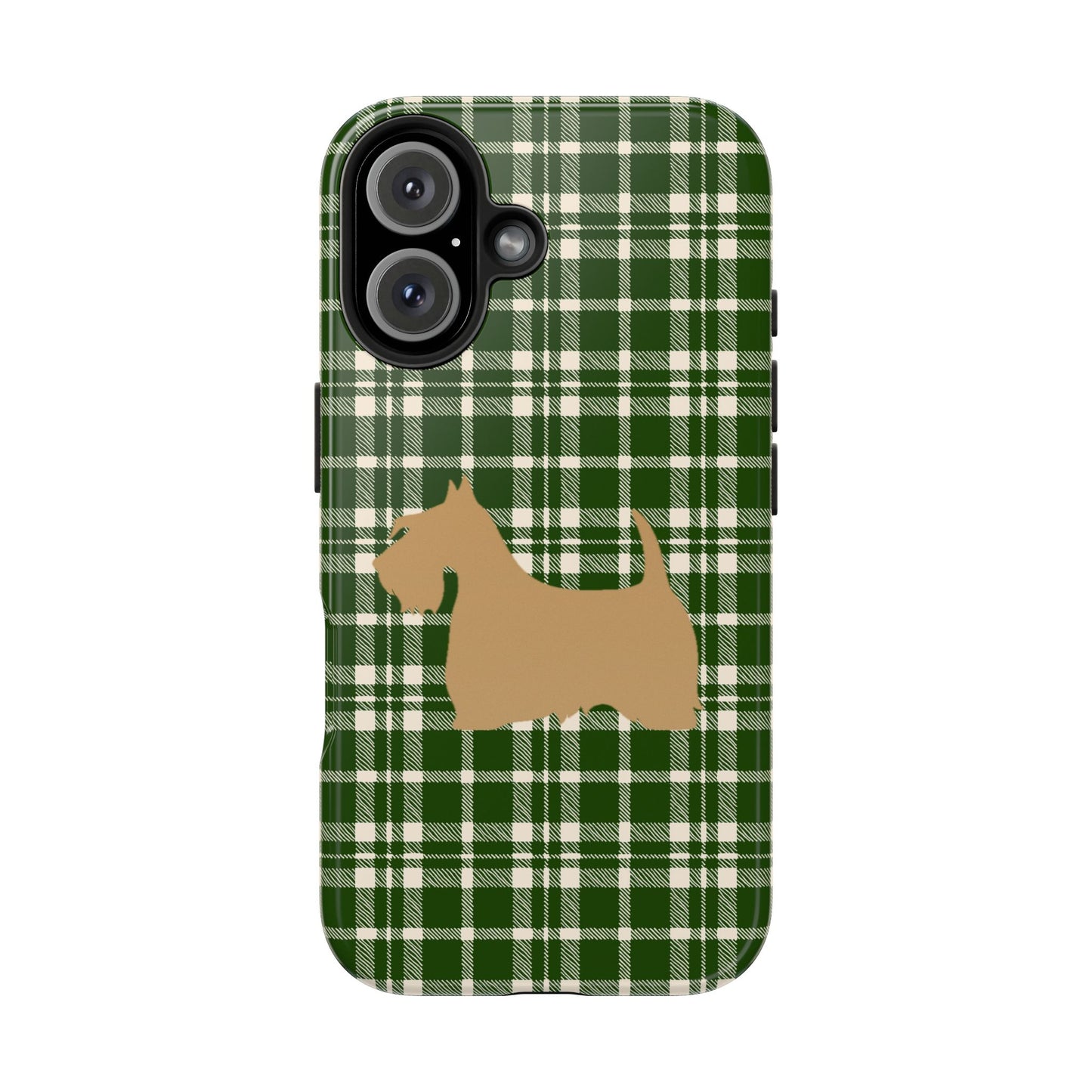 Scottish Terrier Phone Case, Tough Cases, Scottie Dog Phone Cover, Gift for Dog Lovers, Plaid Design