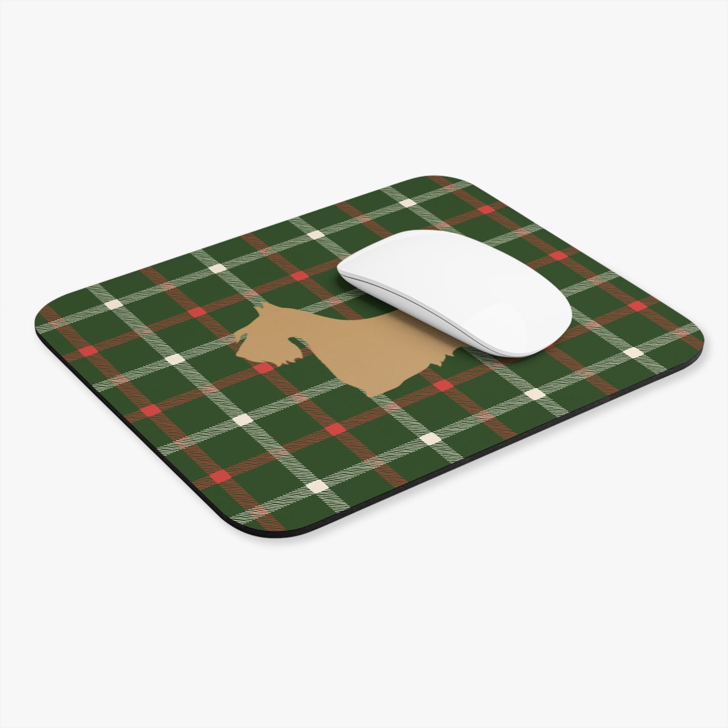 Scottish Terrier Plaid Dog Mouse Pad | Cute Dog Lover Gift | Office Decor | Stationery | Pet Themed Home Office Accessories | Animal Lover Merchandise