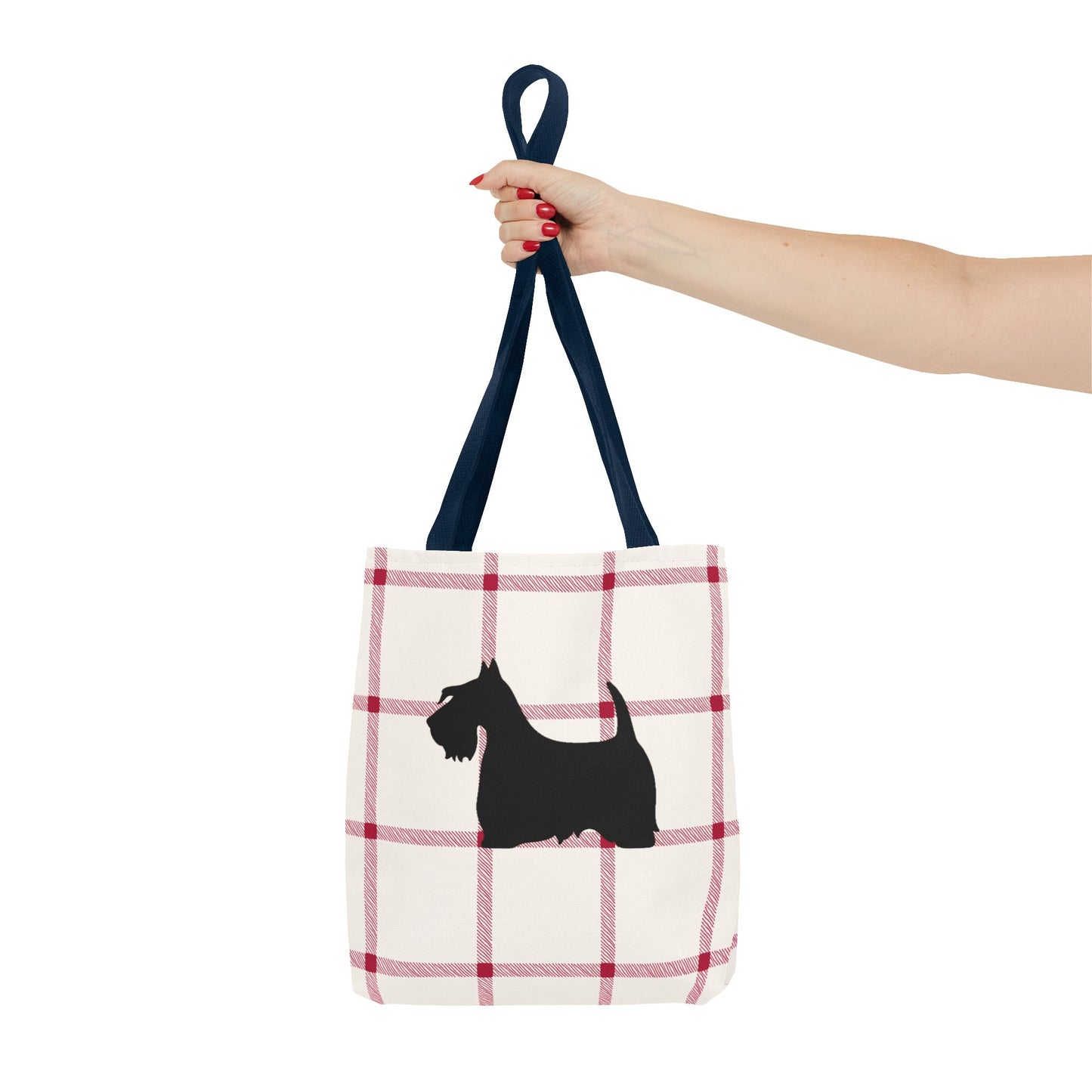 Plaid Scottish Terrier Tote Bag, Stylish Carryall for Pet Lovers, Perfect for Shopping, Beach Days, Teachers, Gifts, All-Occasion Bag
