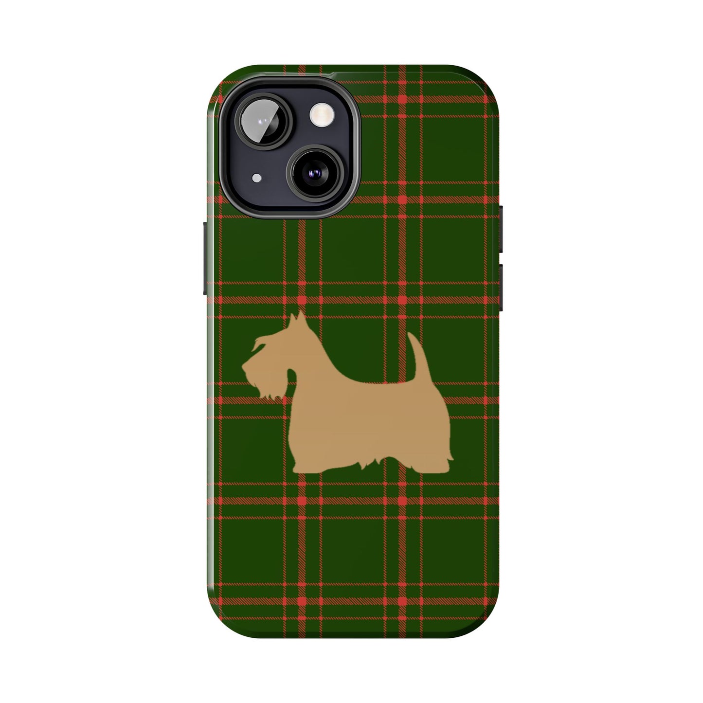 Scottish Terrier Phone Case, Tough Cases, Scottie Dog Phone Cover, Gift for Dog Lovers, Plaid Design