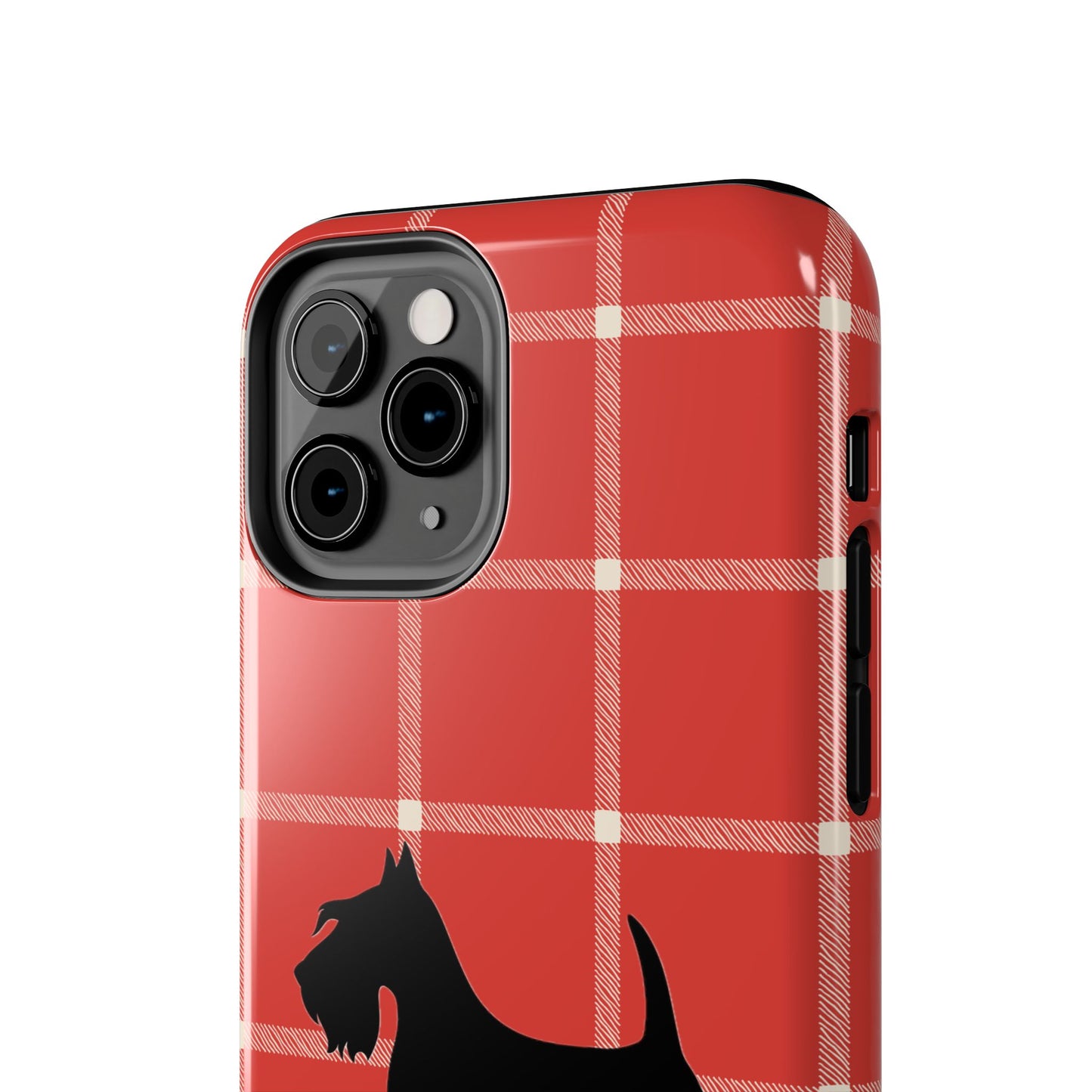 Scottish Terrier Phone Case, Tough Cases, Scottie Dog Phone Cover, Gift for Dog Lovers, Plaid Design