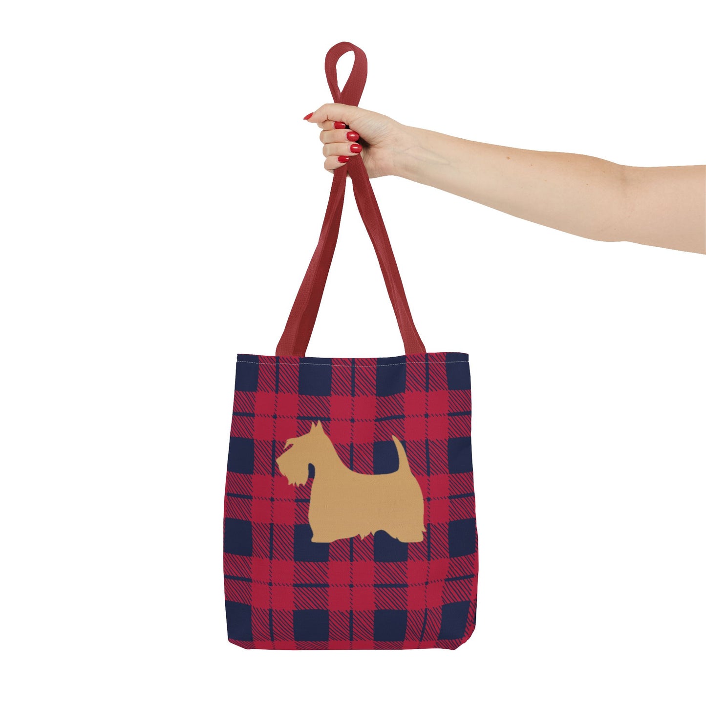 Plaid Scottish Terrier Tote Bag, Stylish Carryall for Pet Lovers, Perfect for Shopping, Beach Days, Teachers, Gifts, All-Occasion Bag