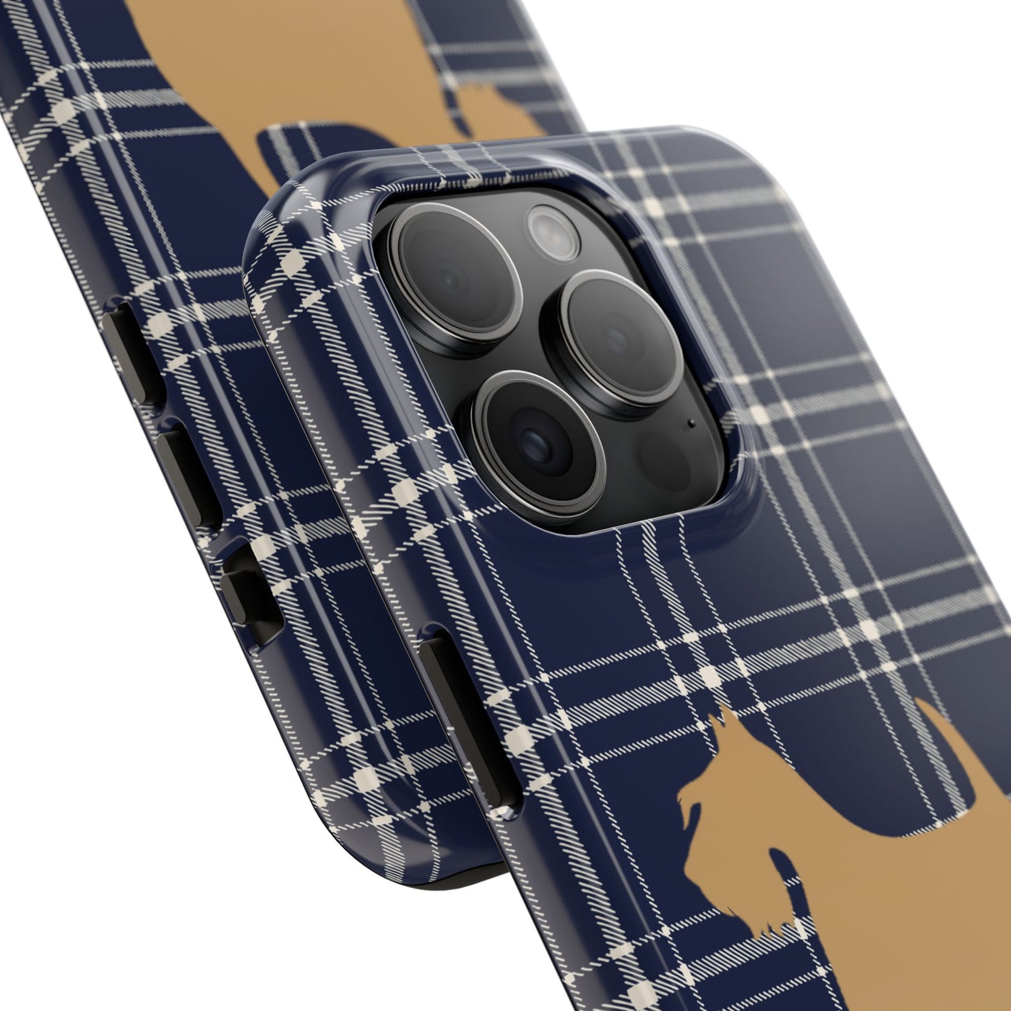 Scottish Terrier Phone Case, Tough Cases, Scottie Dog Phone Cover, Gift for Dog Lovers, Plaid Design