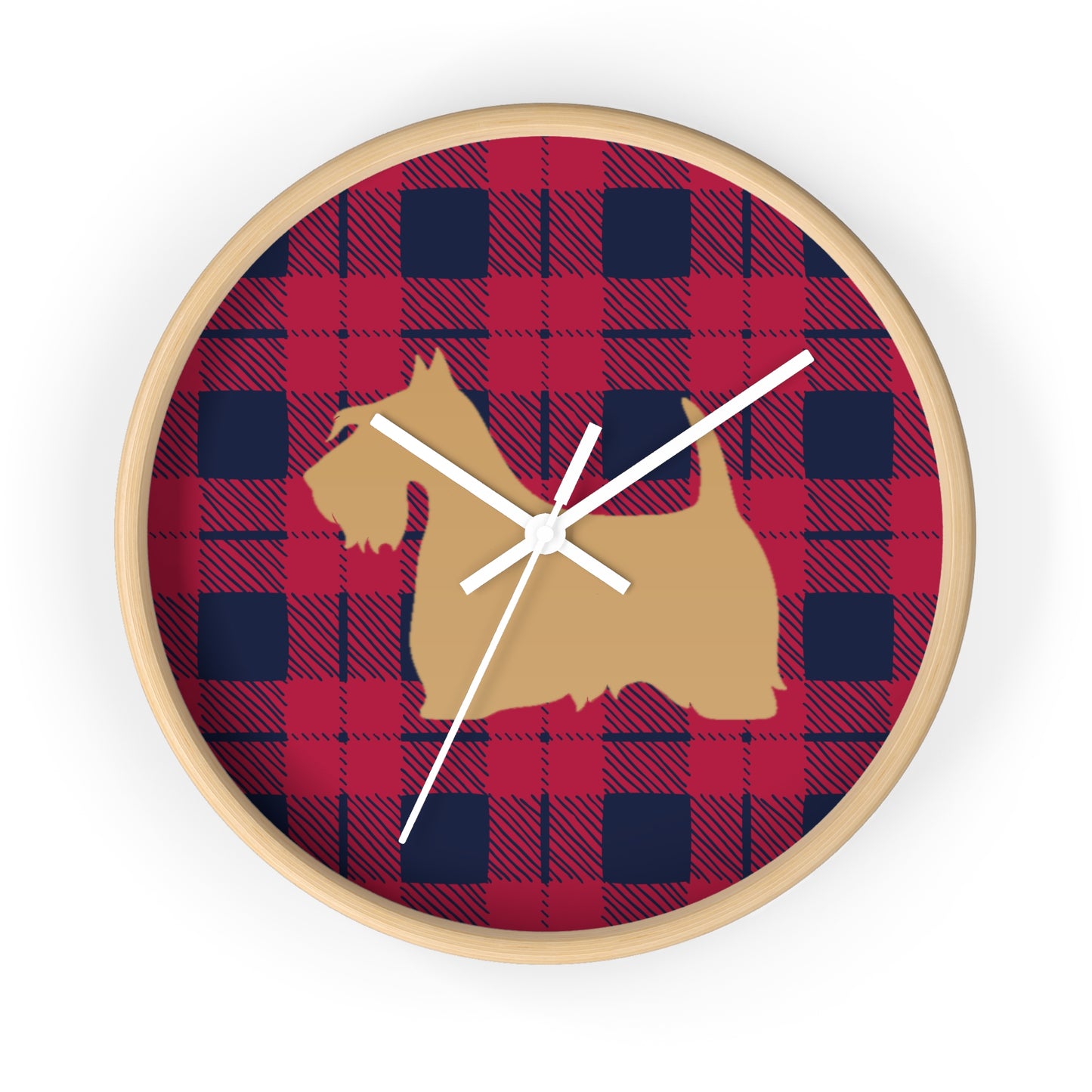 Scottish Terrier Wall Clock, Pet Lover Gift, Home Decor, Office Decor, Scottish Terrier Decor, Unique Wall Timepiece