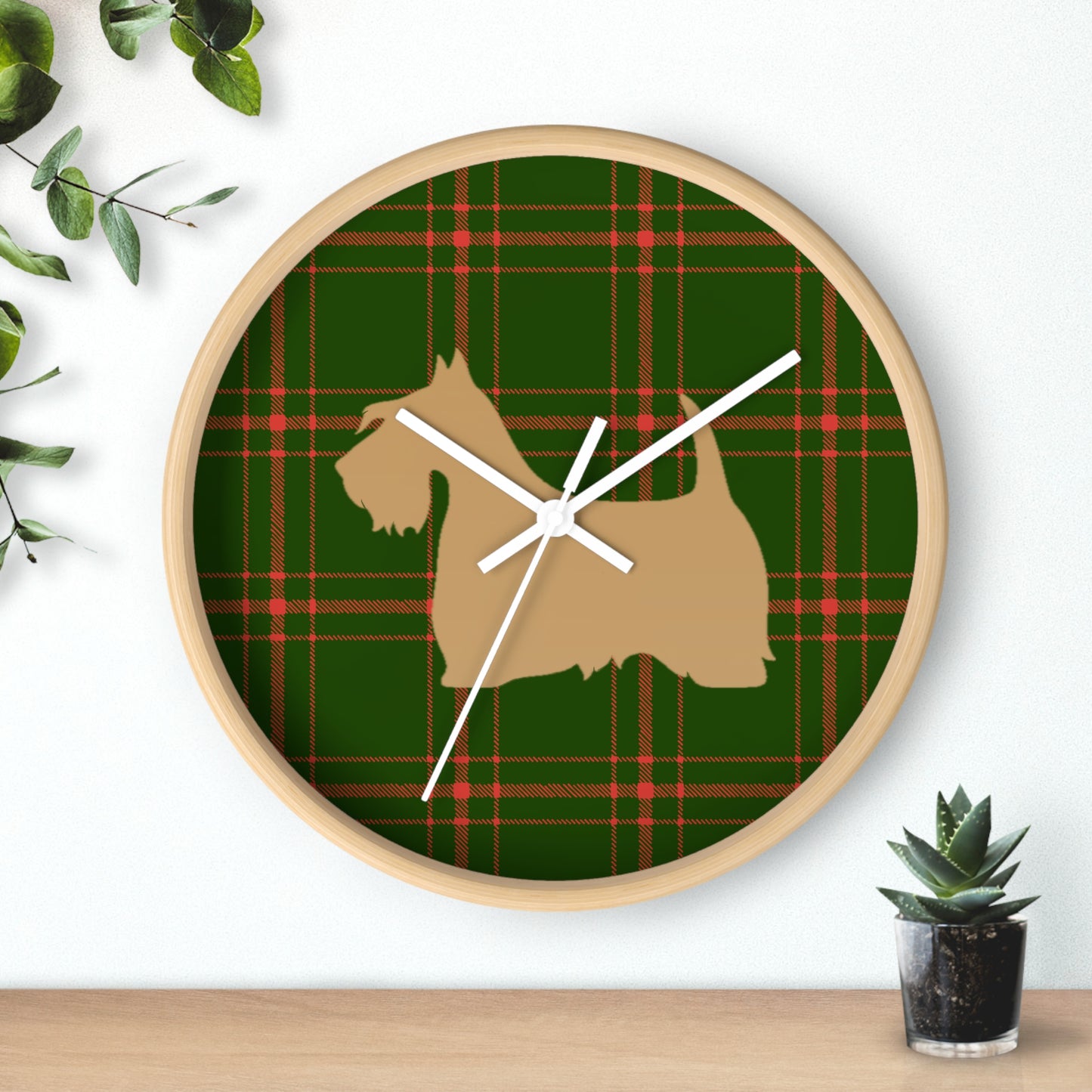 Scottish Terrier Wall Clock, Pet Lover Gift, Home Decor, Office Decor, Scottish Terrier Decor, Unique Wall Timepiece
