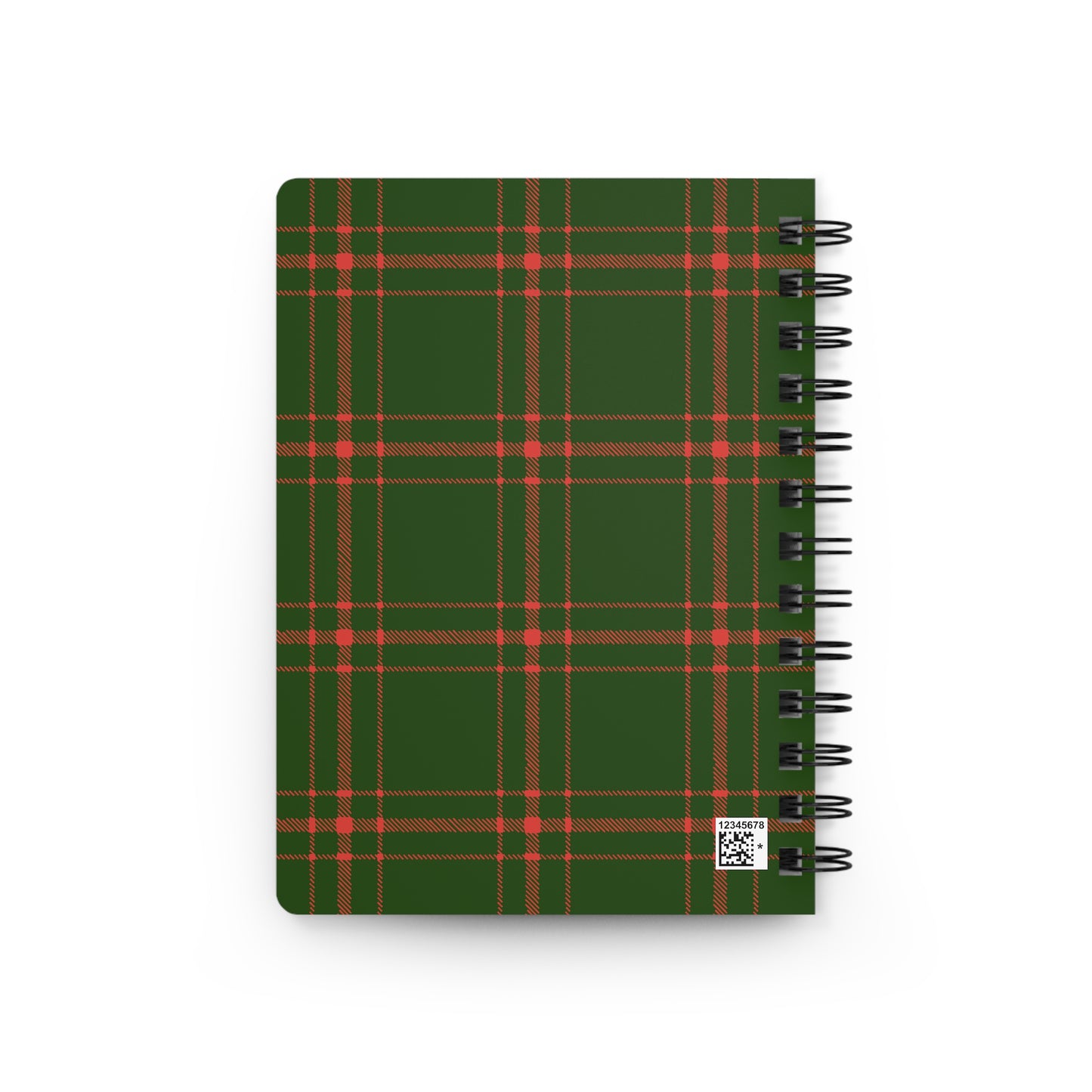 Plaid Spiral Bound Journal with Scottish Terrier Silhouette, Notebooks for Gifts, School Supplies, Writing, Pet Lovers