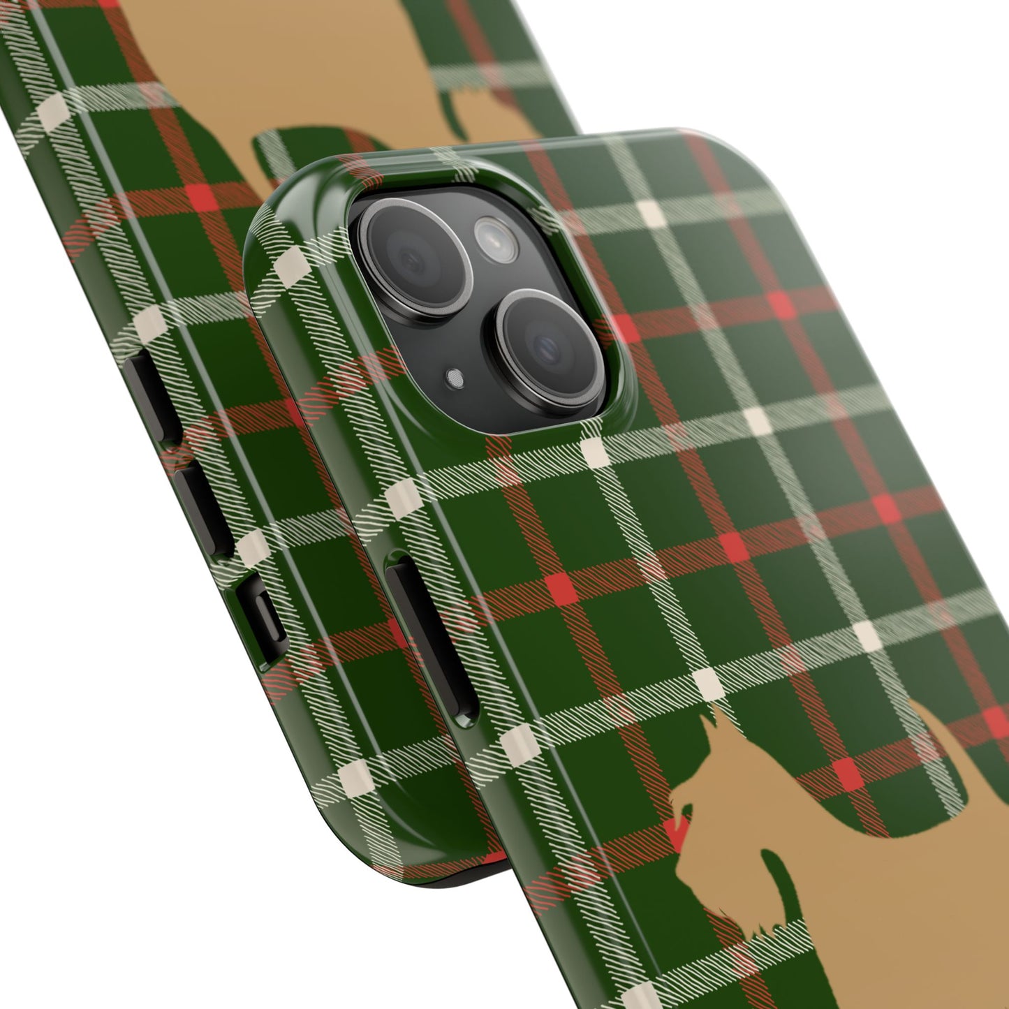 Scottish Terrier Phone Case, Tough Cases, Scottie Dog Phone Cover, Gift for Dog Lovers, Plaid Design