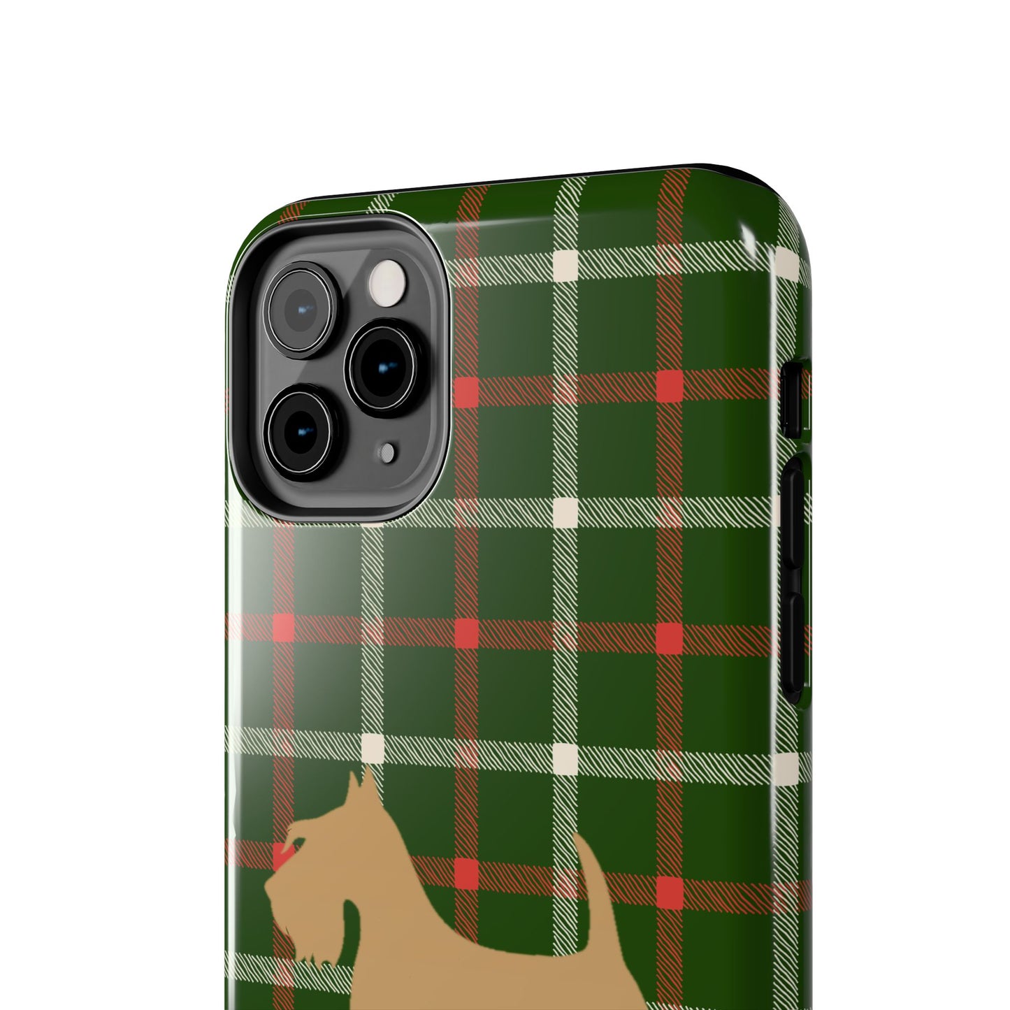 Scottish Terrier Phone Case, Tough Cases, Scottie Dog Phone Cover, Gift for Dog Lovers, Plaid Design