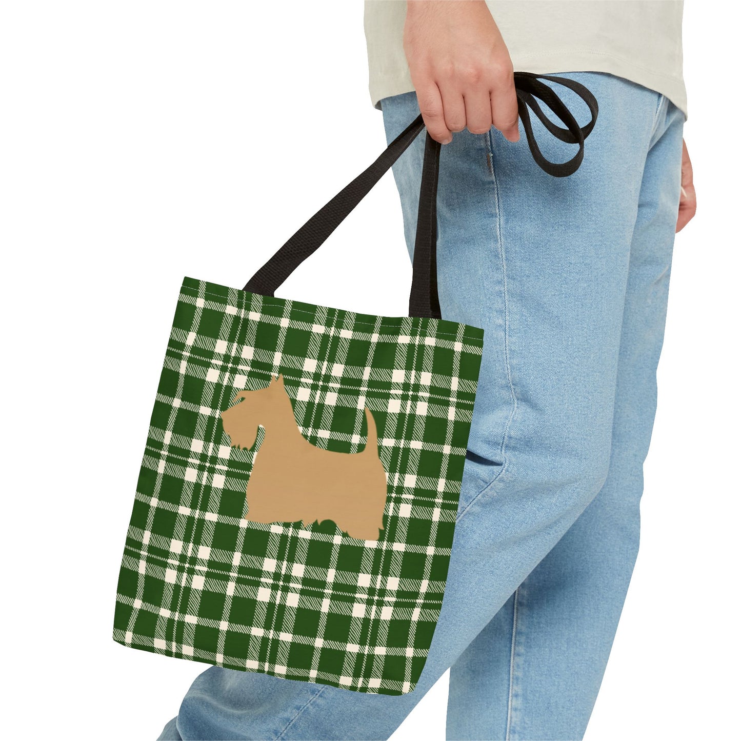 Plaid Scottish Terrier Tote Bag, Stylish Carryall for Pet Lovers, Perfect for Shopping, Beach Days, Teachers, Gifts, All-Occasion Bag