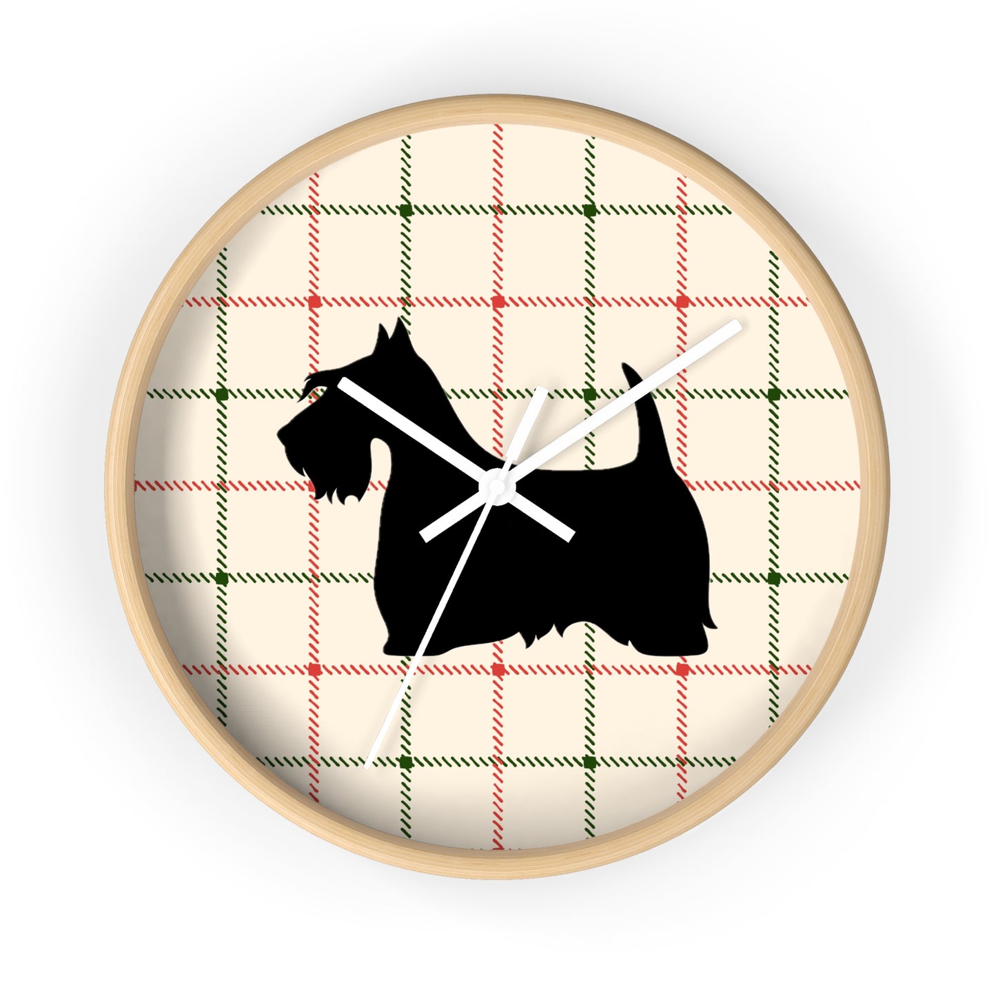 Scottish Terrier Wall Clock, Pet Lover Gift, Home Decor, Office Decor, Scottish Terrier Decor, Unique Wall Timepiece