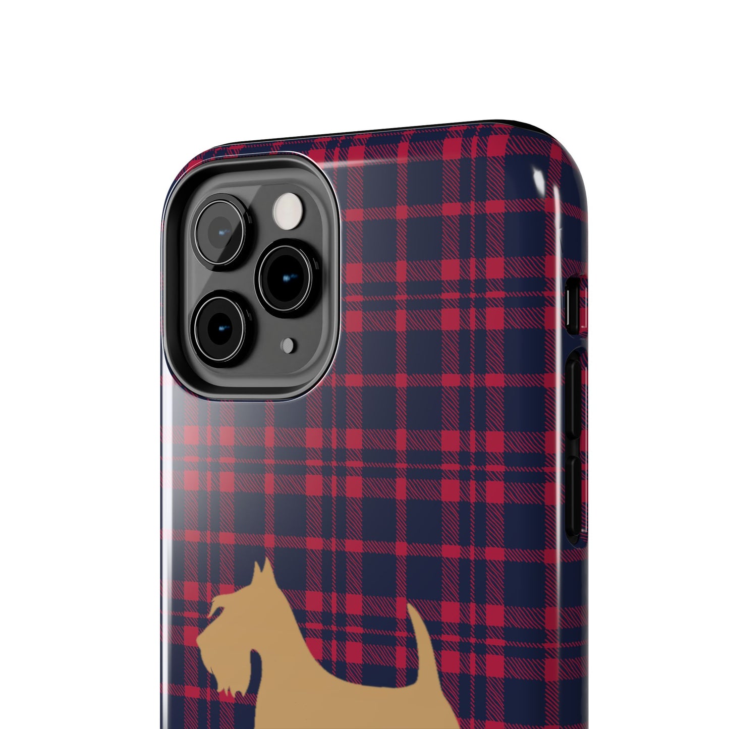 Scottish Terrier Phone Case, Tough Cases, Scottie Dog Phone Cover, Gift for Dog Lovers, Plaid Design