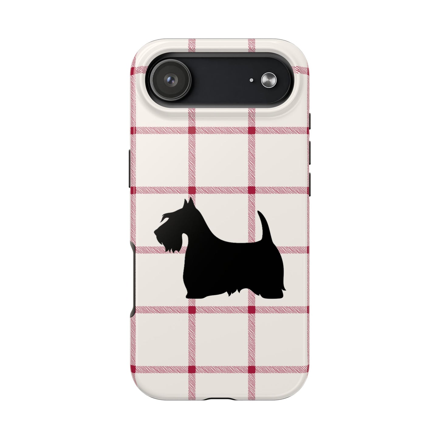 Scottish Terrier Phone Case, Tough Cases, Scottie Dog Phone Cover, Gift for Dog Lovers, Plaid Design