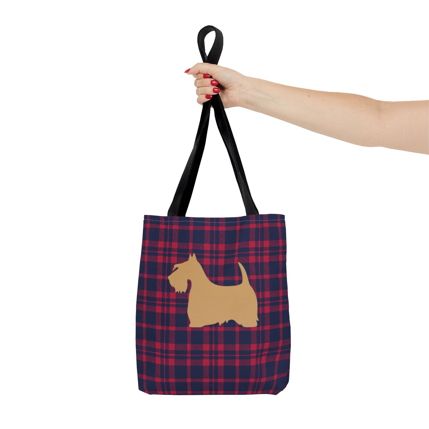 Plaid Scottish Terrier Tote Bag, Stylish Carryall for Pet Lovers, Perfect for Shopping, Beach Days, Teachers, Gifts, All-Occasion Bag