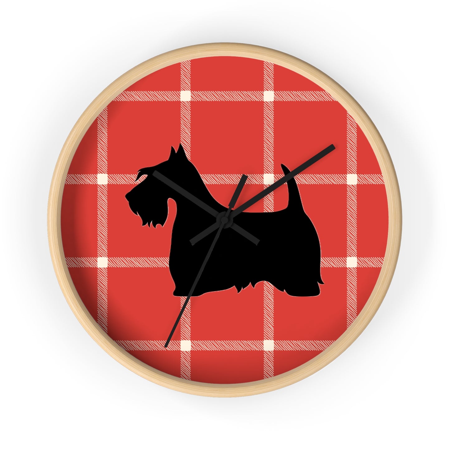 Scottish Terrier Wall Clock, Pet Lover Gift, Home Decor, Office Decor, Scottish Terrier Decor, Unique Wall Timepiece