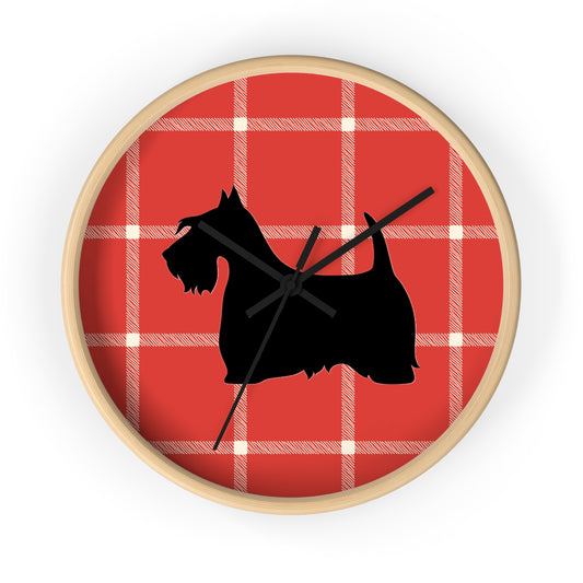 Scottish Terrier Wall Clock, Pet Lover Gift, Home Decor, Office Decor, Scottish Terrier Decor, Unique Wall Timepiece
