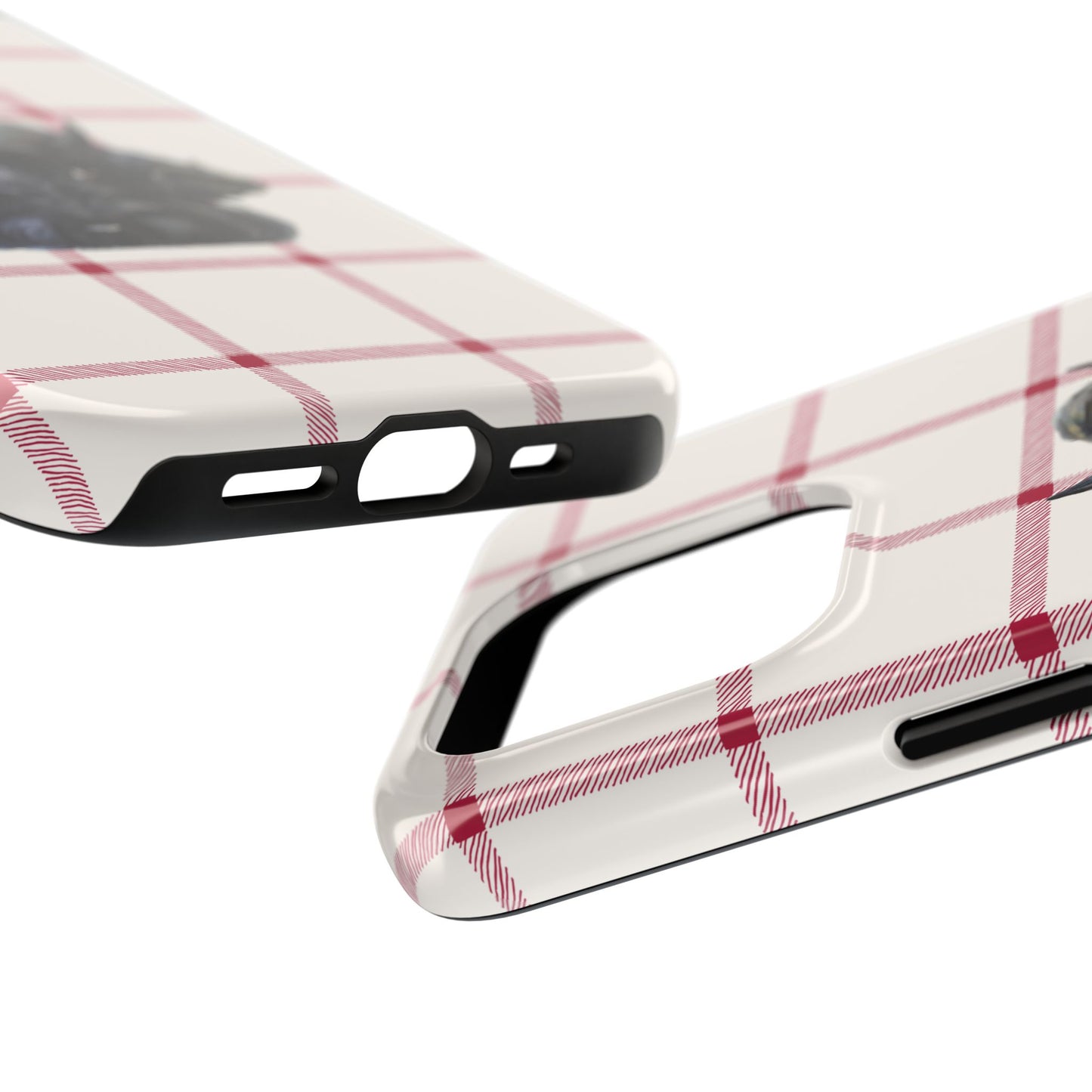 Scottish Terrier Phone Case, Tough Cases, Scottie Dog Phone Cover, Gift for Dog Lovers, Plaid Design