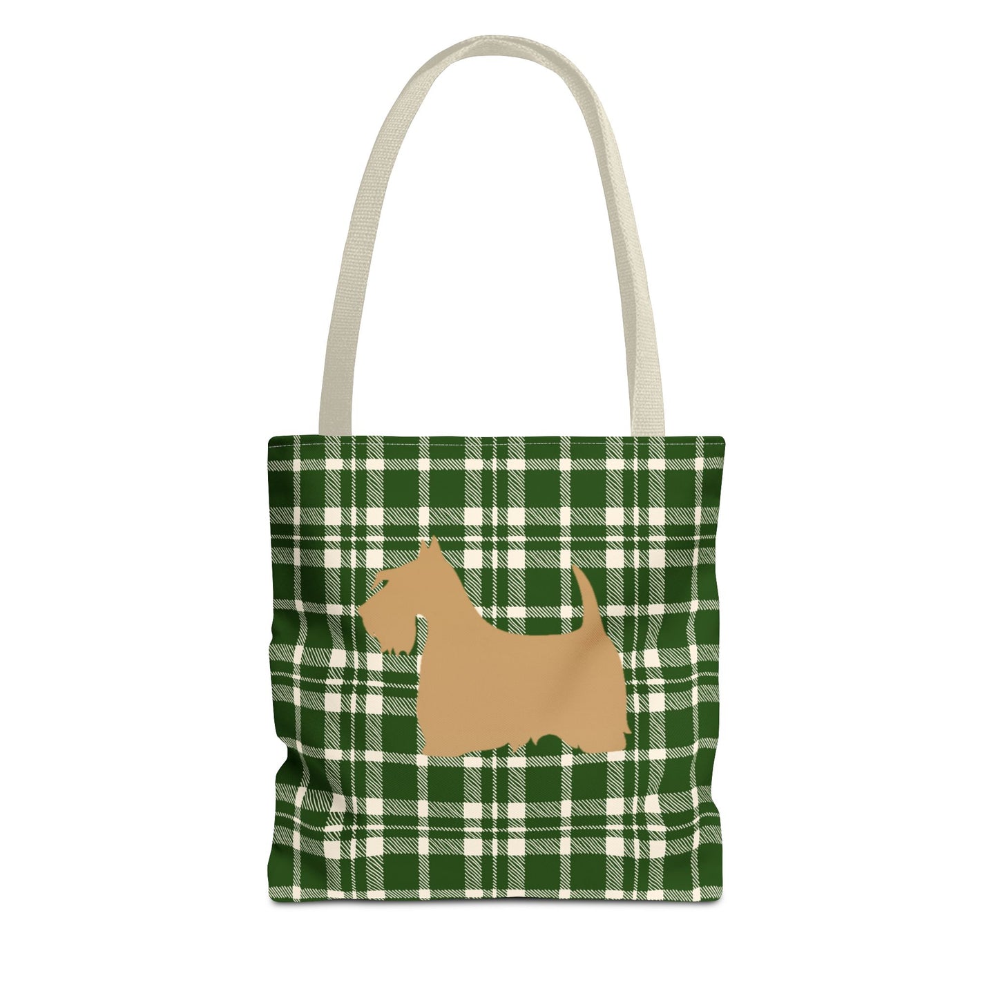 Plaid Scottish Terrier Tote Bag, Stylish Carryall for Pet Lovers, Perfect for Shopping, Beach Days, Teachers, Gifts, All-Occasion Bag