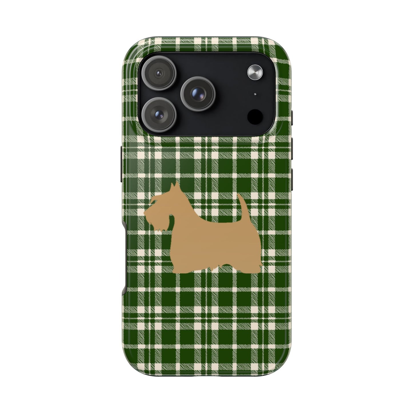 Scottish Terrier Phone Case, Tough Cases, Scottie Dog Phone Cover, Gift for Dog Lovers, Plaid Design