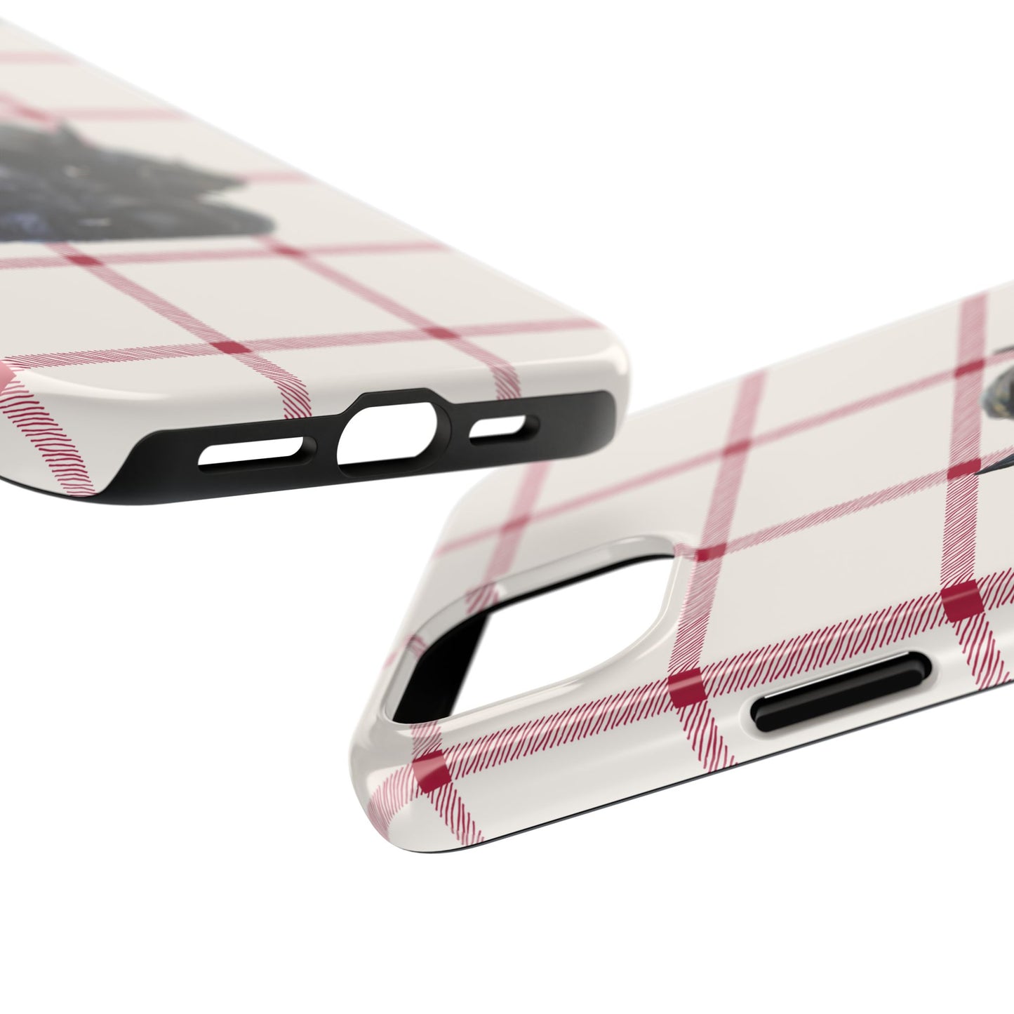 Scottish Terrier Phone Case, Tough Cases, Scottie Dog Phone Cover, Gift for Dog Lovers, Plaid Design