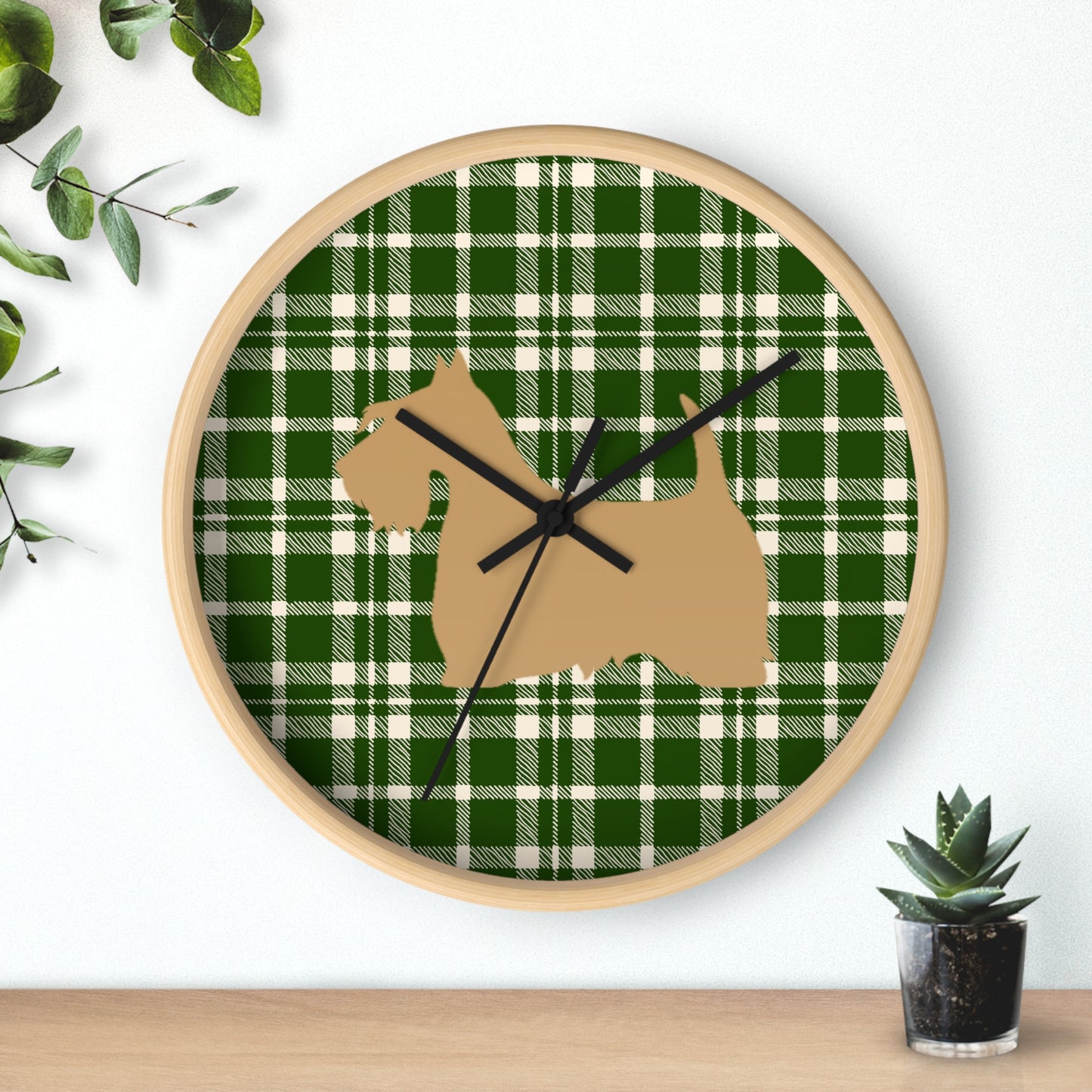 Scottish Terrier Wall Clock, Pet Lover Gift, Home Decor, Office Decor, Scottish Terrier Decor, Unique Wall Timepiece