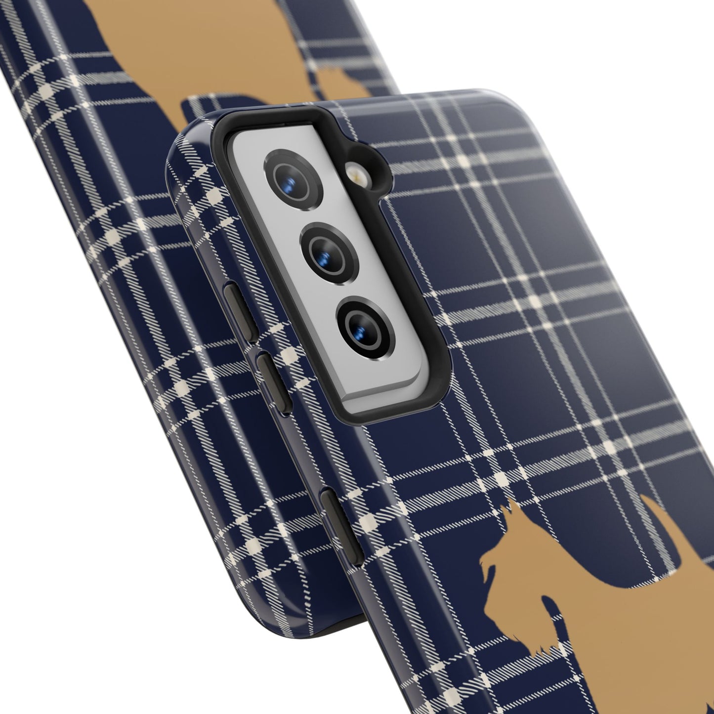 Scottish Terrier Phone Case, Tough Cases, Scottie Dog Phone Cover, Gift for Dog Lovers, Plaid Design