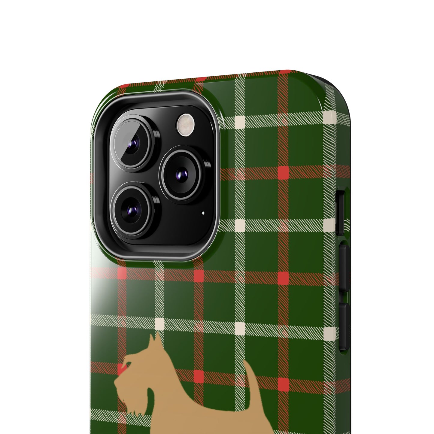 Scottish Terrier Phone Case, Tough Cases, Scottie Dog Phone Cover, Gift for Dog Lovers, Plaid Design
