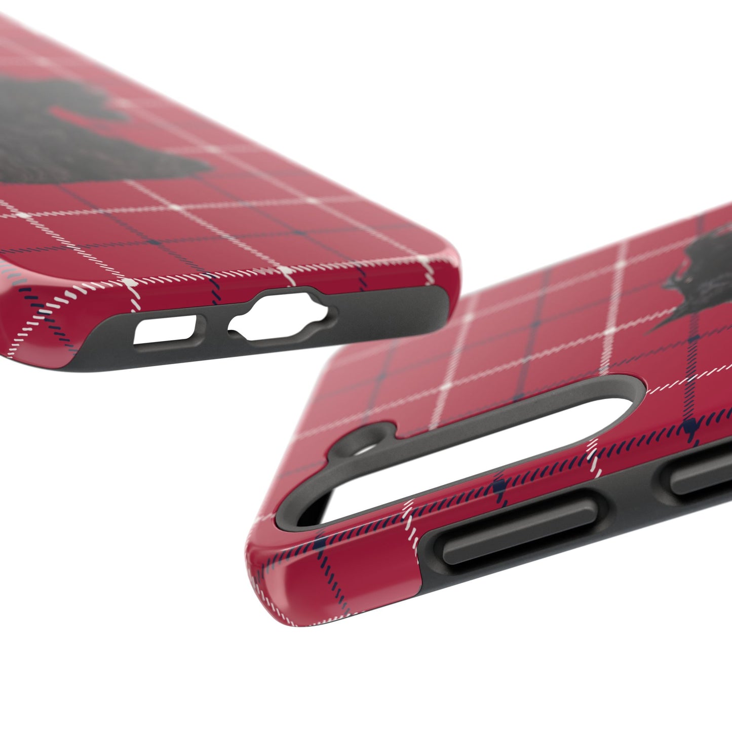 Scottish Terrier Phone Case, Tough Cases, Scottie Dog Phone Cover, Gift for Dog Lovers, Plaid Design