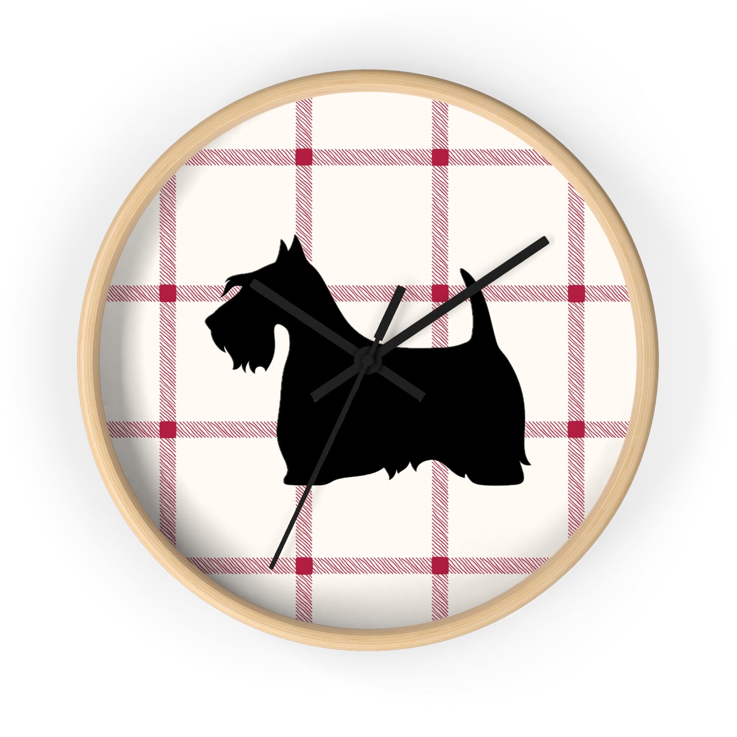 Scottish Terrier Wall Clock, Pet Lover Gift, Home Decor, Office Decor, Scottish Terrier Decor, Unique Wall Timepiece