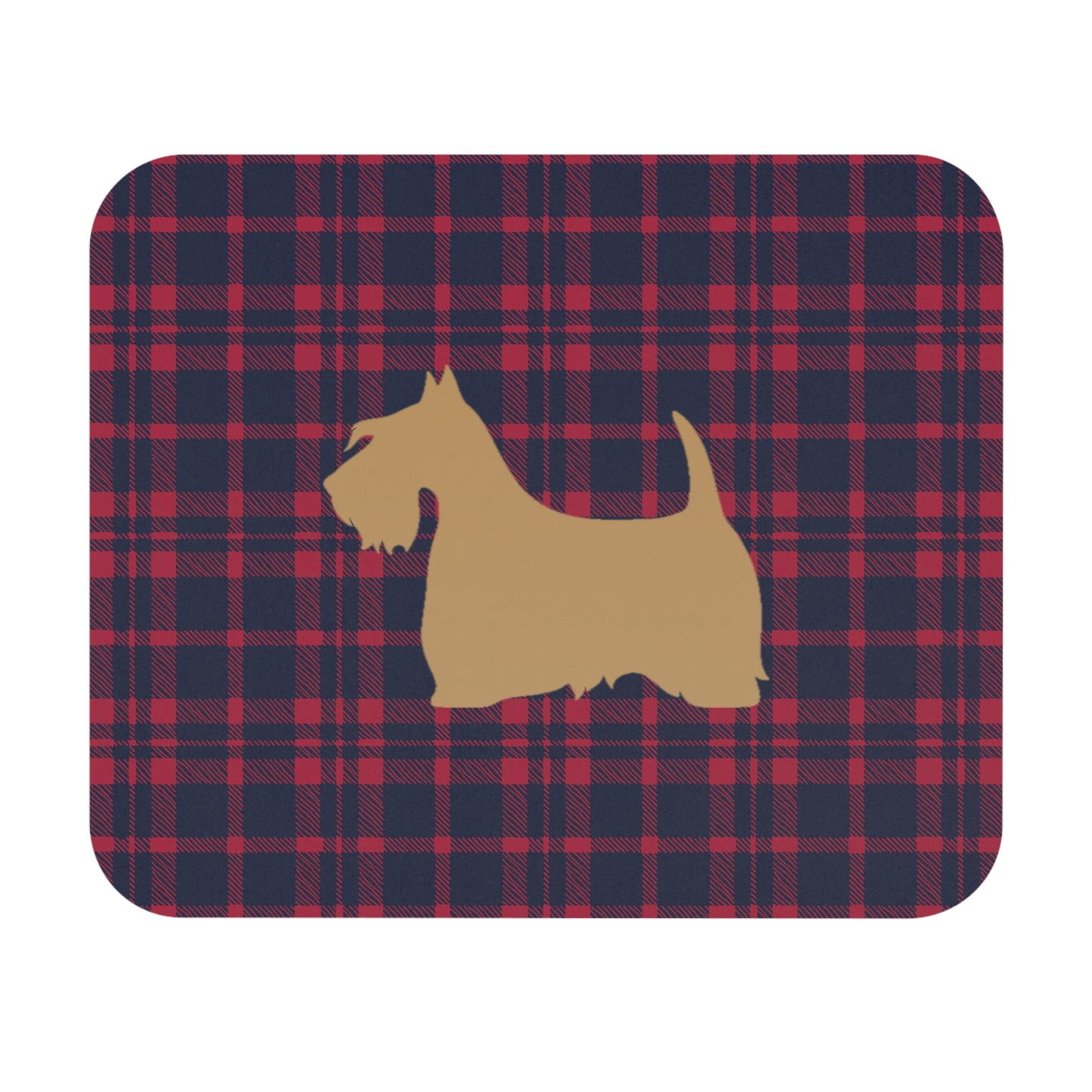 Scottish Terrier Plaid Dog Mouse Pad | Cute Dog Lover Gift | Office Decor | Stationery | Pet Themed Home Office Accessories | Animal Lover Merchandise