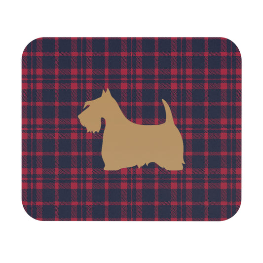 Scottish Terrier Plaid Dog Mouse Pad | Cute Dog Lover Gift | Office Decor | Stationery | Pet Themed Home Office Accessories | Animal Lover Merchandise