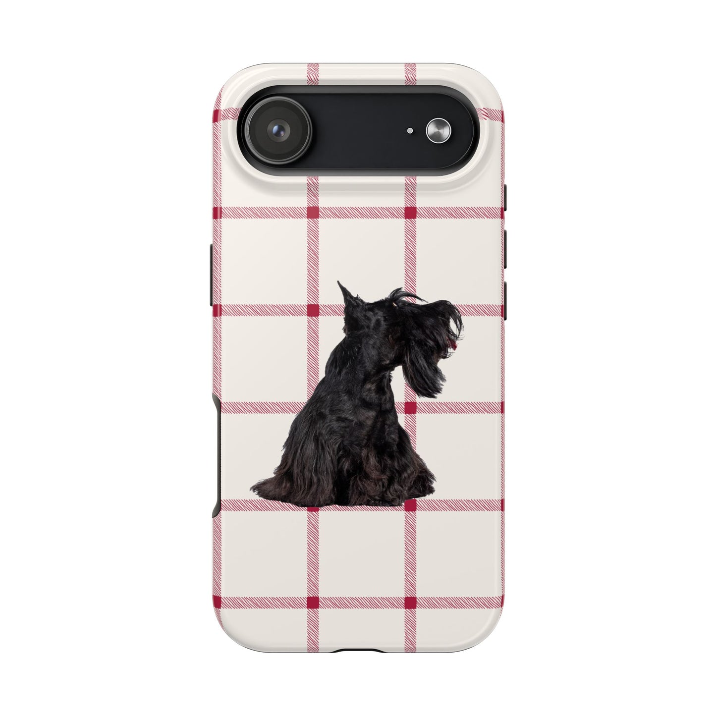 Scottish Terrier Phone Case, Tough Cases, Scottie Dog Phone Cover, Gift for Dog Lovers, Plaid Design