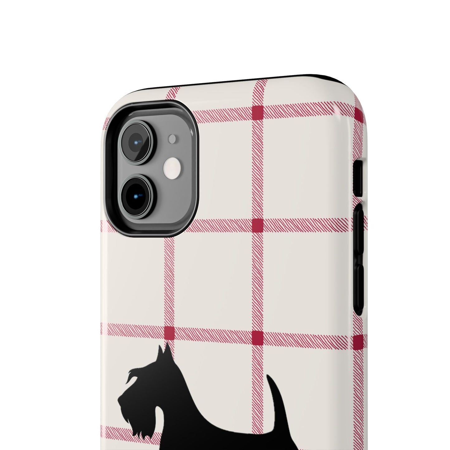 Scottish Terrier Phone Case, Tough Cases, Scottie Dog Phone Cover, Gift for Dog Lovers, Plaid Design