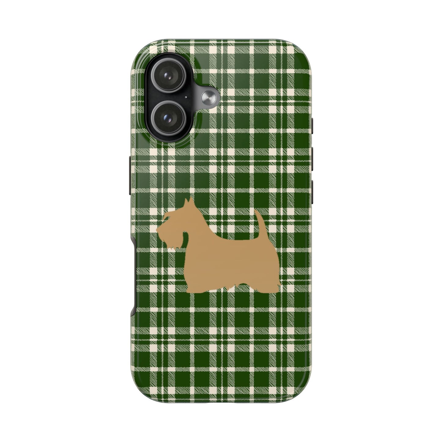 Scottish Terrier Phone Case, Tough Cases, Scottie Dog Phone Cover, Gift for Dog Lovers, Plaid Design