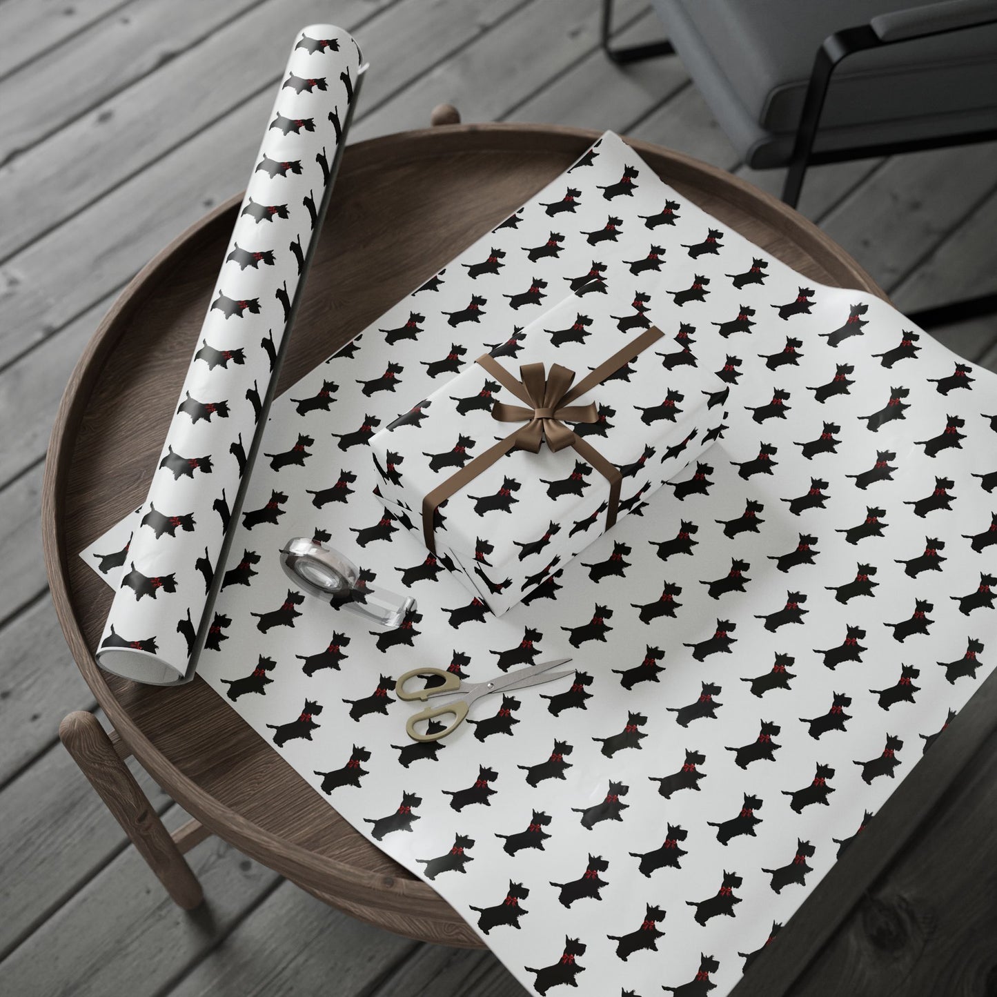 Scottish Terrier Wrapping Paper, Scottie Dog Gift Wrap, Unique Decorative Paper, Eco-friendly Packaging, Party Supplies, Wrapping Essentials, Holiday Gift Wrap